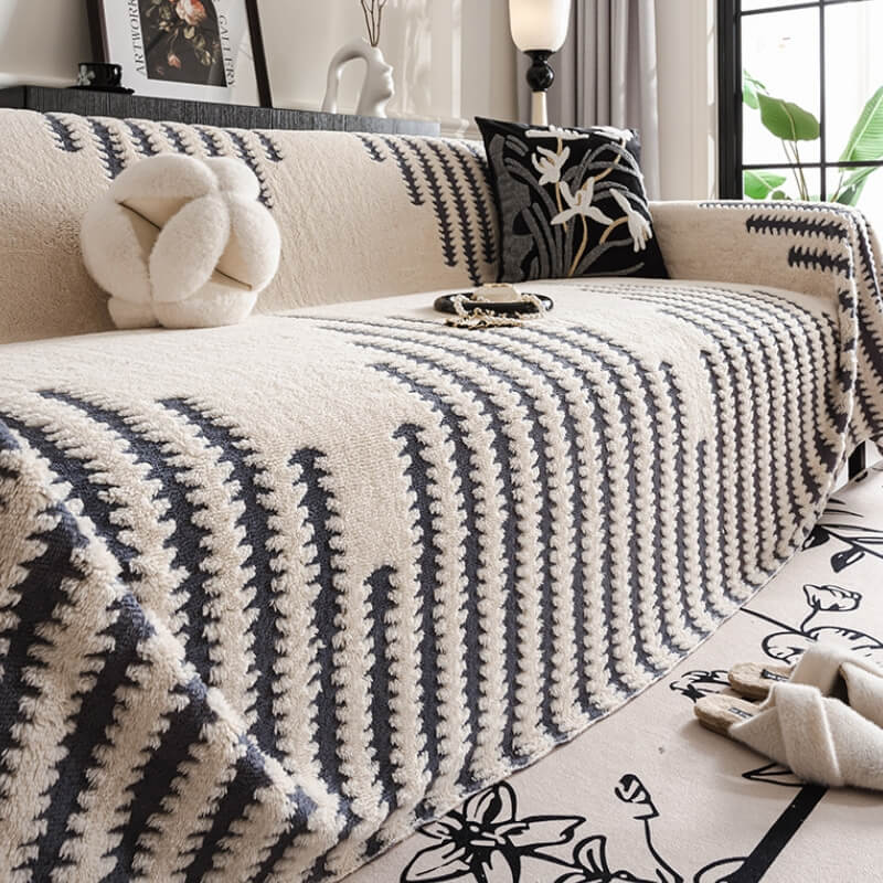 Plush Sofa Cover for Pets, Washable Furniture Protector, Comfortable Soft Cover for Living Room Sofa | Sansoti