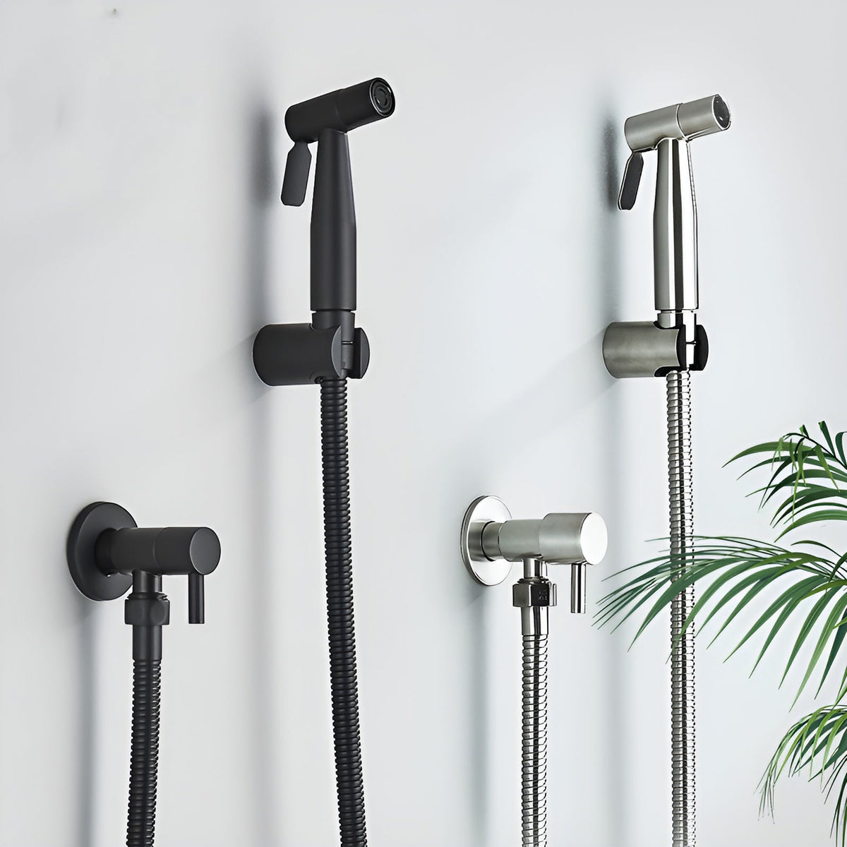 Roestvrijstalen Bidet Sproeikop met Wandhouder Hygienisch Toiletsproeier Duurzaam voor Badkamer en Toilet | Sansoti
