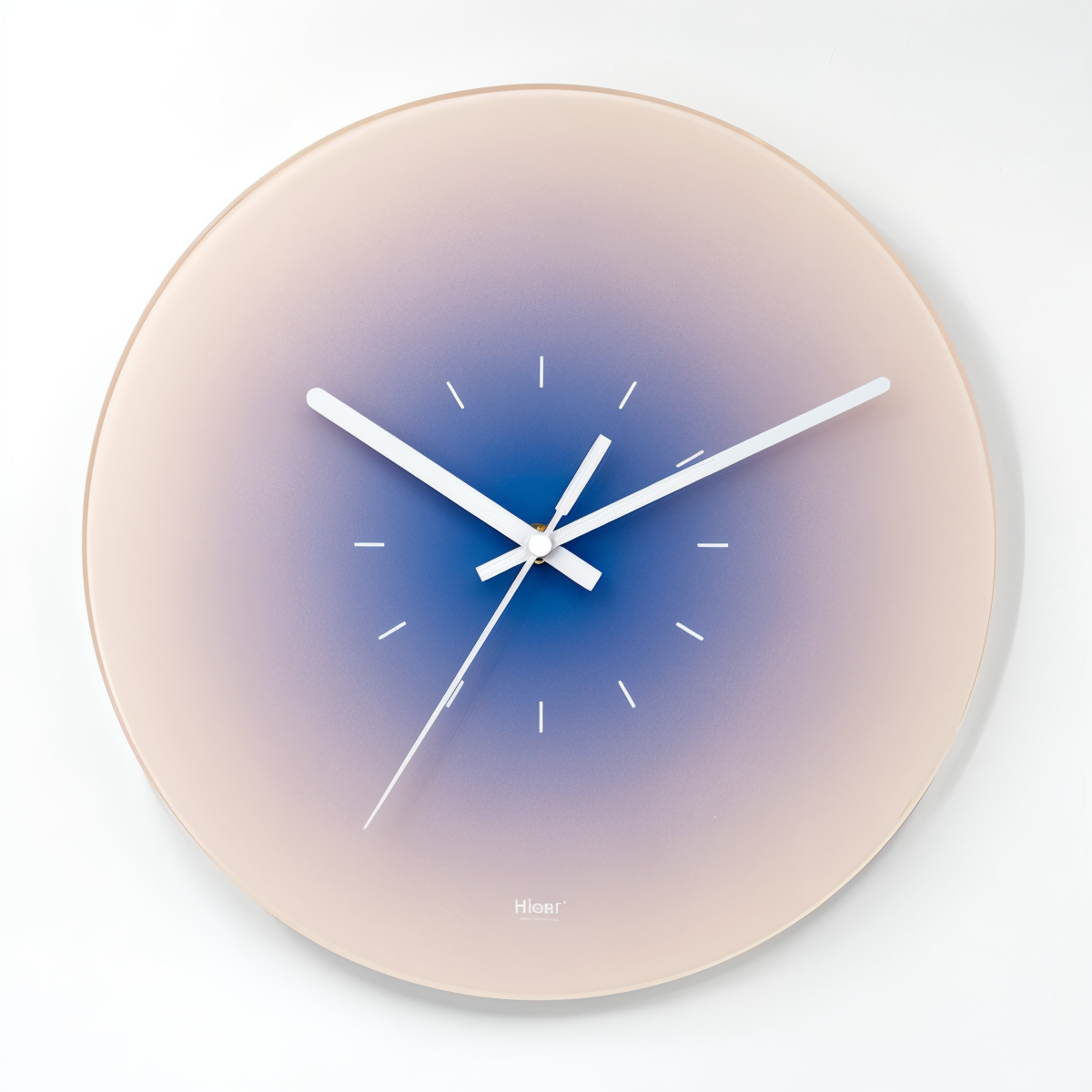 Glazen Wandklok Rond Stil Mechanisme Kleurverloop Design 30cm 35cm Woonkamer Kantoor Kinderkamer Decoratief | Sansoti