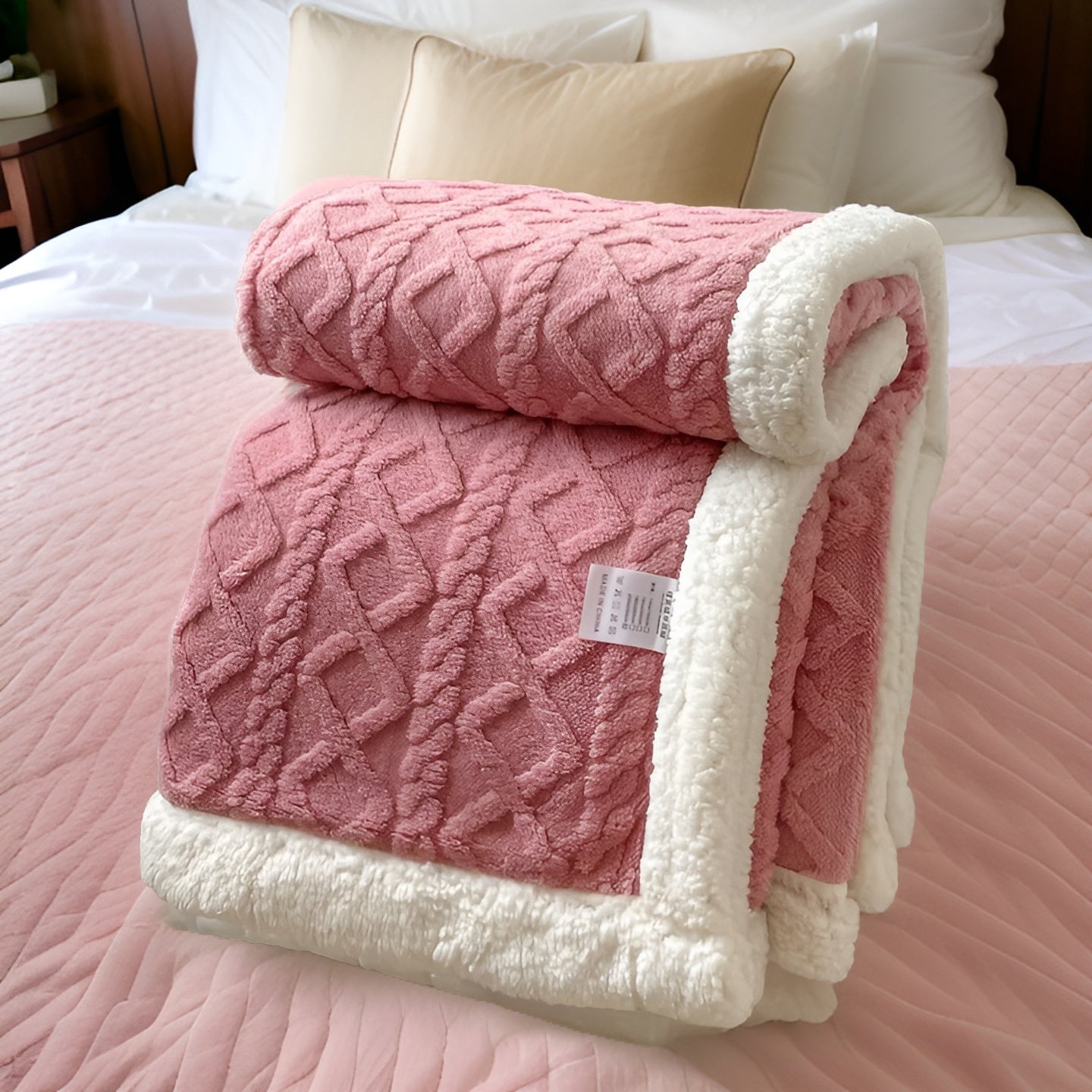 Fleecedeken Tweezijdig Polyester Grijs Wit Bank Bed Warm Deken 100x150 150x200 200x230 cm Zacht Plaid Winterdeken Sherpa Deken | Sansoti