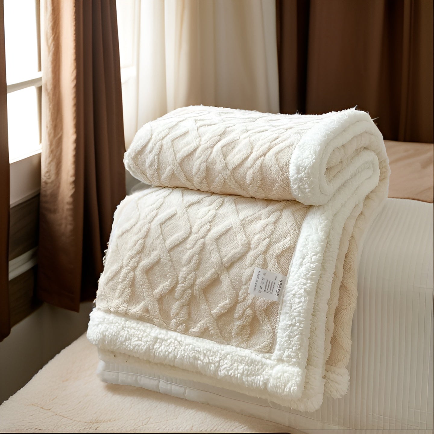 Fleecedeken Tweezijdig Polyester Grijs Wit Bank Bed Warm Deken 100x150 150x200 200x230 cm Zacht Plaid Winterdeken Sherpa Deken | Sansoti