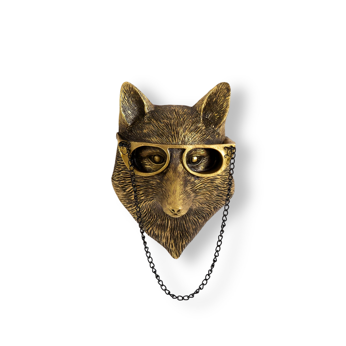 Wandhaak Dierenkop Kunsthars Sculptuur Hal Woonkamer Decoratief Opbergen Brons Messing Vintage Design | Sansoti