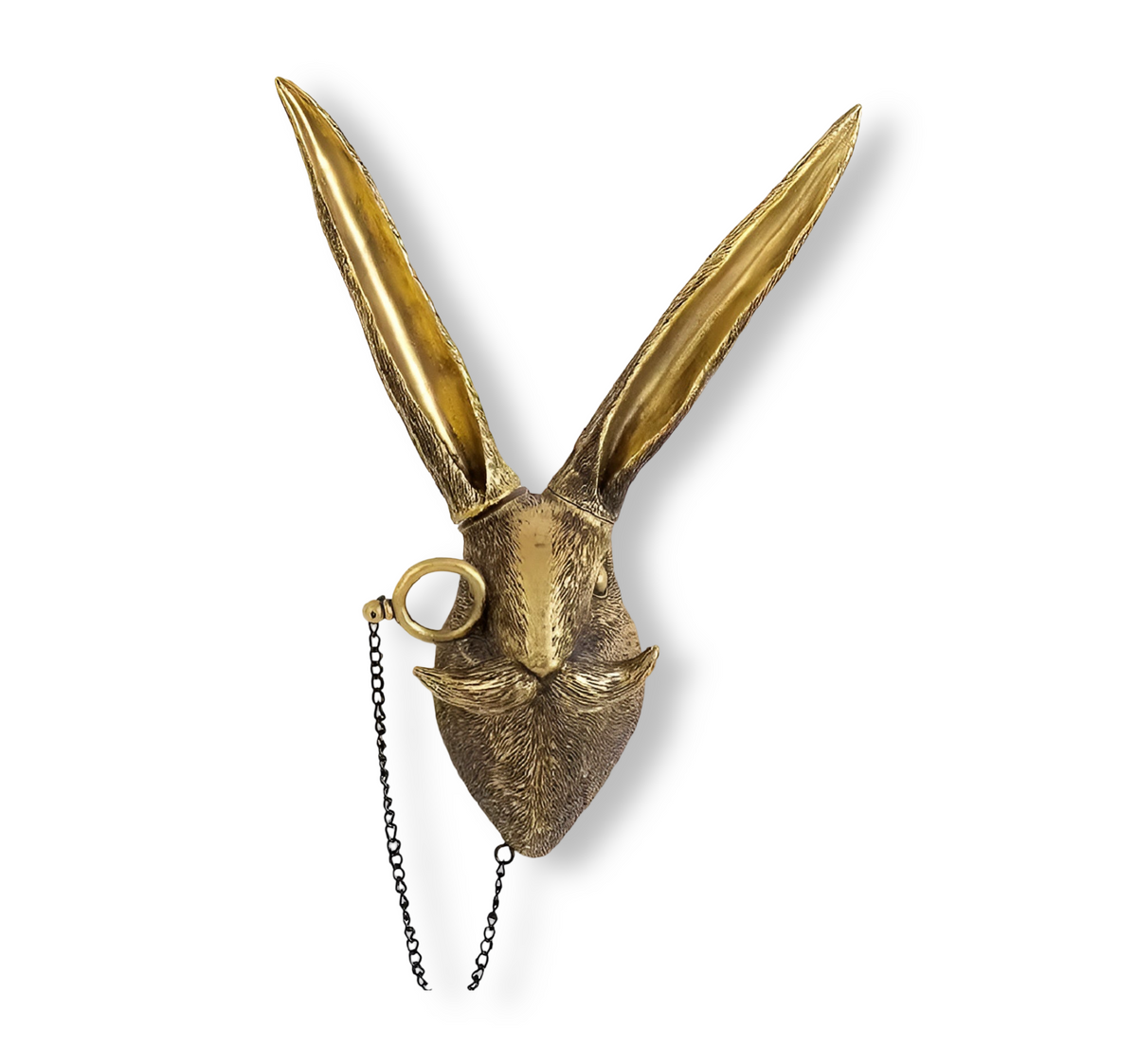 Wandhaak Dierenkop Kunsthars Sculptuur Hal Woonkamer Decoratief Opbergen Brons Messing Vintage Design | Sansoti