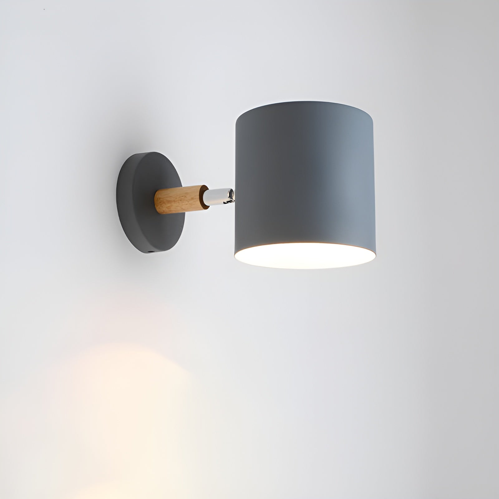 Wandlamp Metaal Hout Roze Verstelbaar 13x14 cm E27 Binnenverlichting Slaapkamer Kinderkamer Bedlamp Scandinavisch | Sansoti