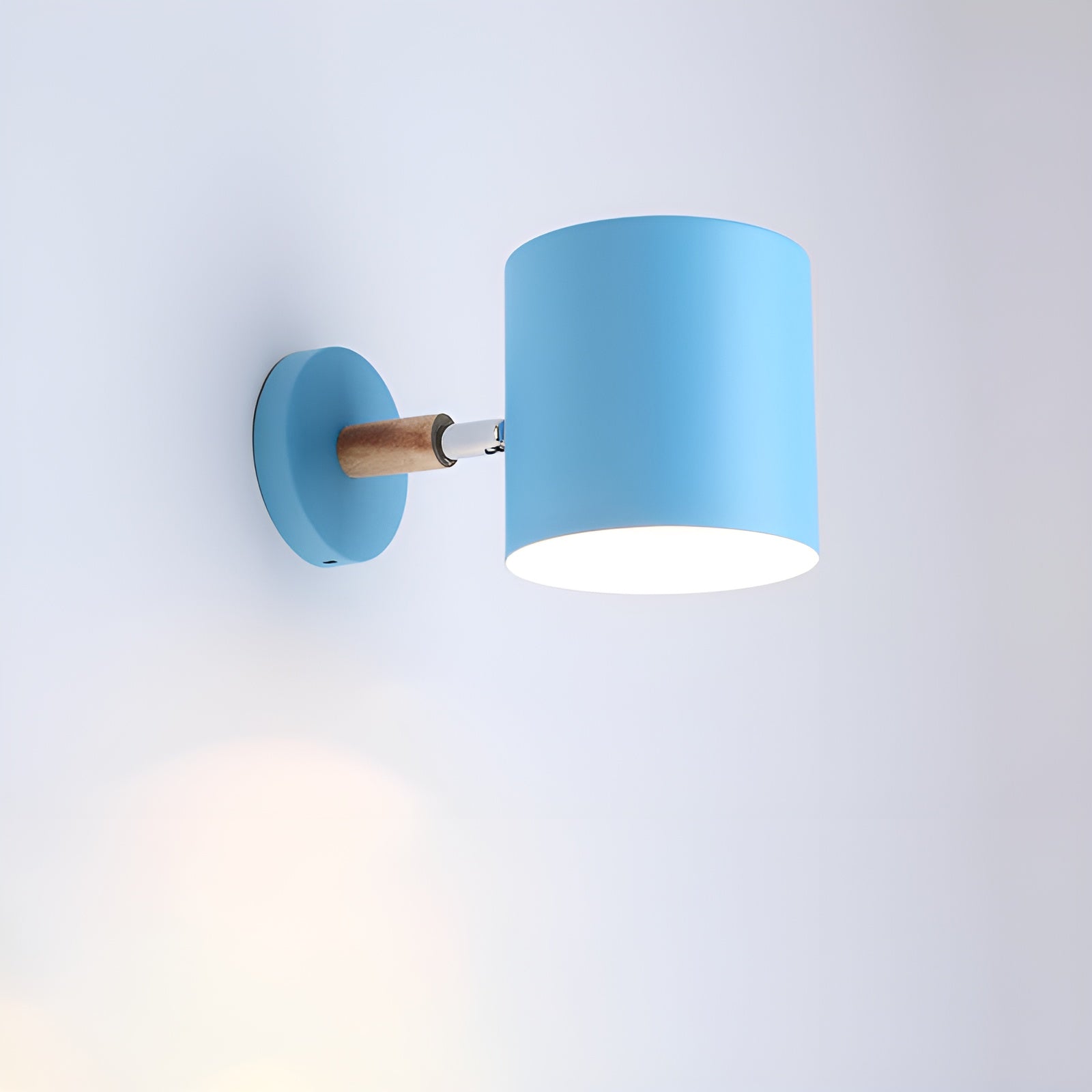 Wandlamp Metaal Hout Roze Verstelbaar 13x14 cm E27 Binnenverlichting Slaapkamer Kinderkamer Bedlamp Scandinavisch | Sansoti