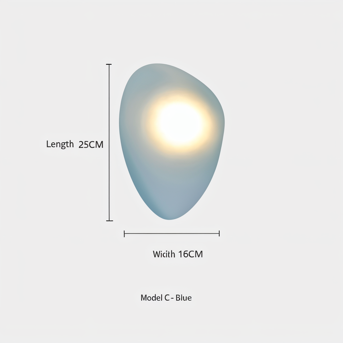 Glas-Wandleuchte LED Warmes Licht Metallrand Wohnzimmer Schlafzimmer Flur Skandinavisches Design Modernes Interieur | Sansoti