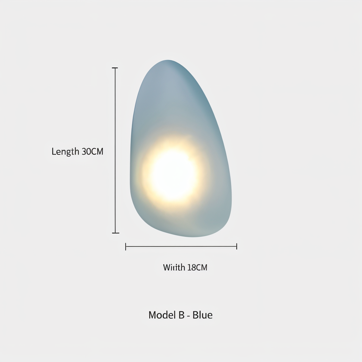 Glas-Wandleuchte LED Warmes Licht Metallrand Wohnzimmer Schlafzimmer Flur Skandinavisches Design Modernes Interieur | Sansoti