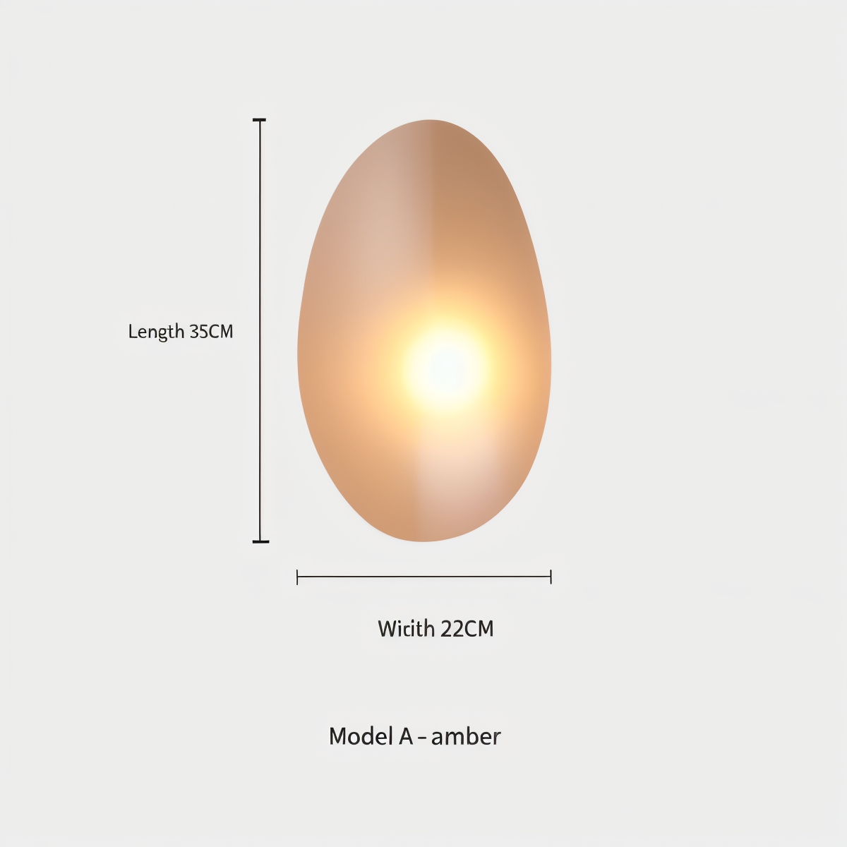 Glas-Wandleuchte LED Warmes Licht Metallrand Wohnzimmer Schlafzimmer Flur Skandinavisches Design Modernes Interieur | Sansoti
