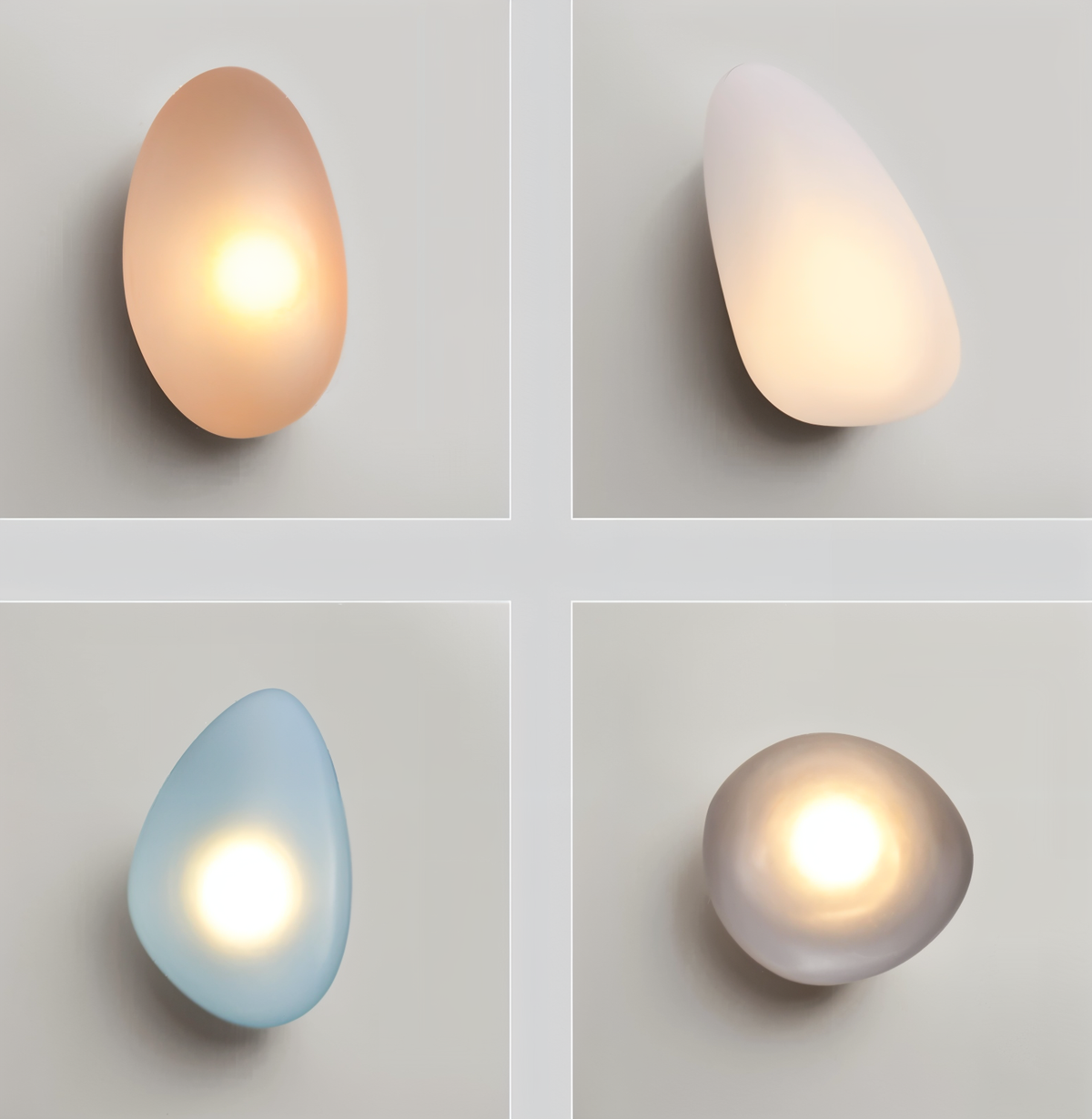 Glas-Wandleuchte LED Warmes Licht Metallrand Wohnzimmer Schlafzimmer Flur Skandinavisches Design Modernes Interieur | Sansoti