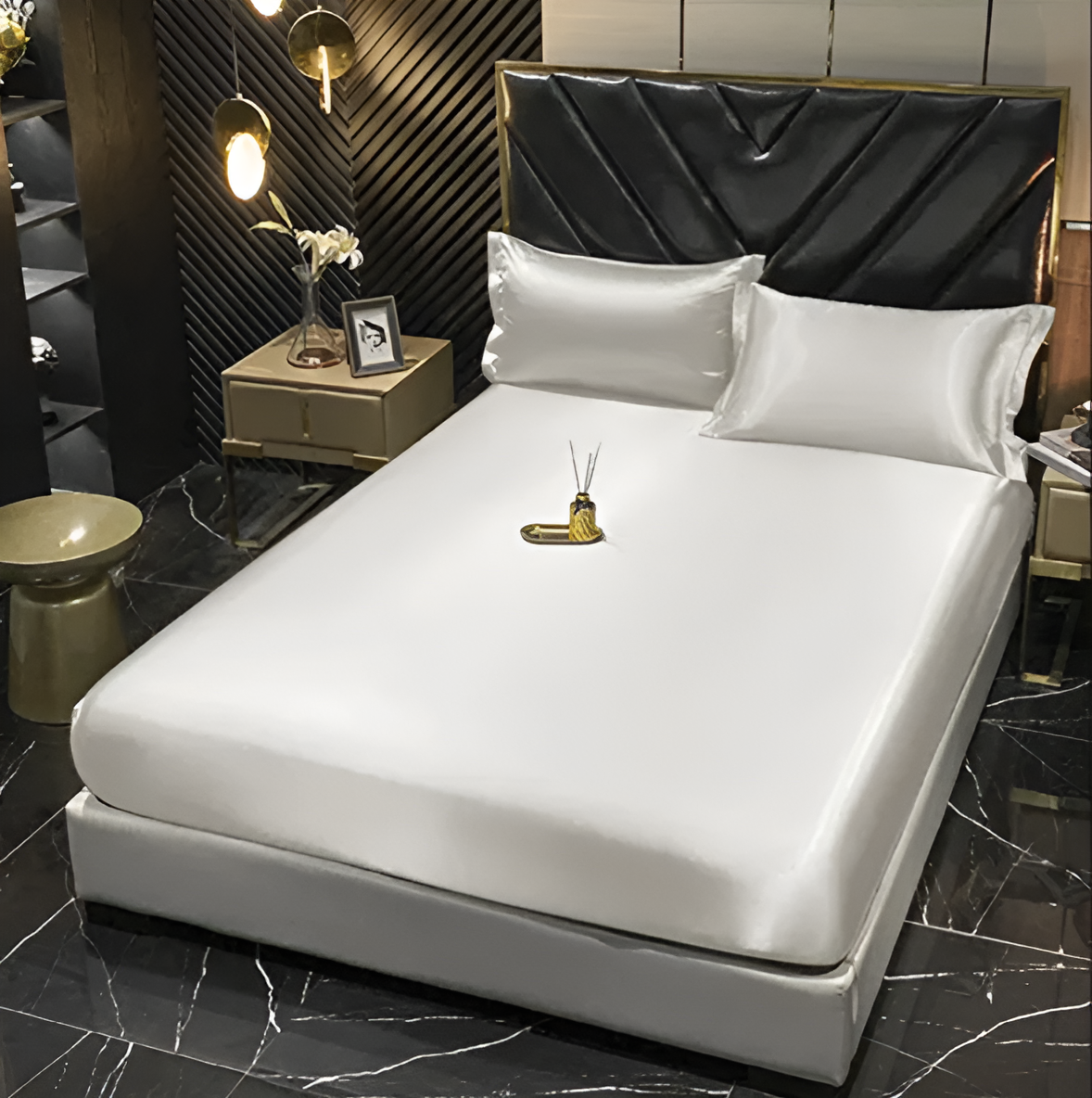 Beddengoedset Zijde 70% Mulberry 180gsm Paars Dekbedovertrek Hoeslaken Kussenslopen Luxe Slaapkamer Satijn Look | Sansoti