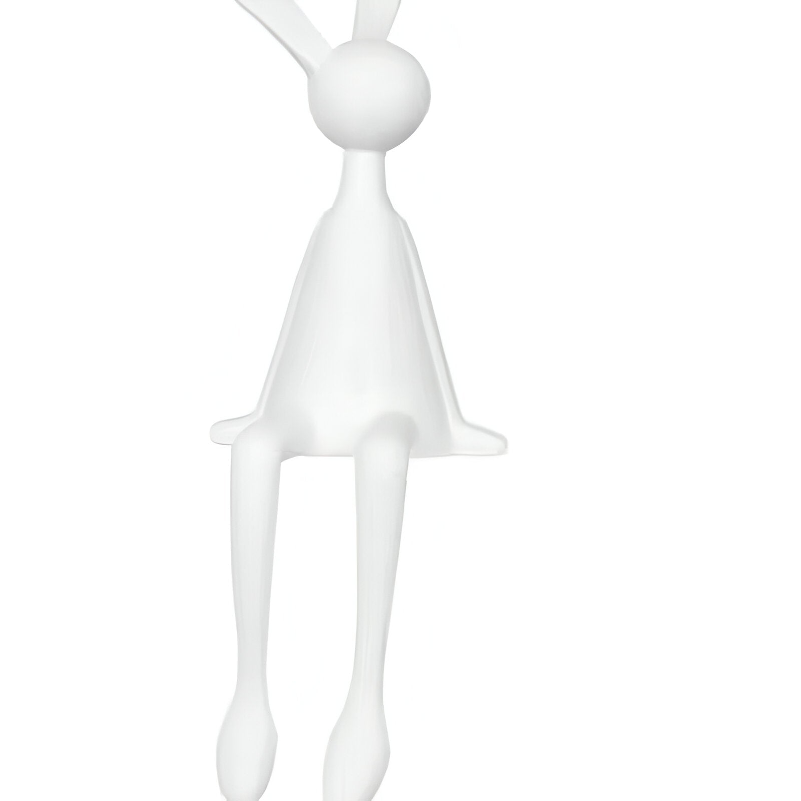 Statue décorative lapin assis en résine noir blanc bleu 18cm 50cm décoration salon | Restfield