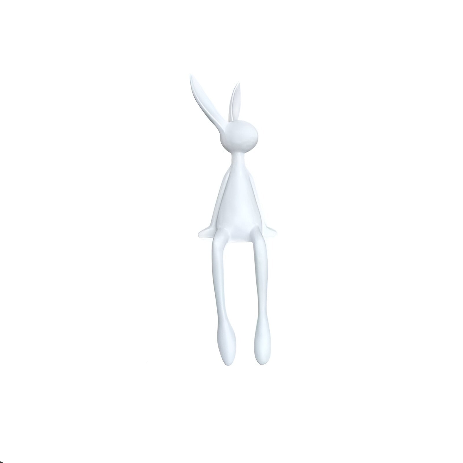 Statue décorative lapin assis en résine noir blanc bleu 18cm 50cm décoration salon | Restfield