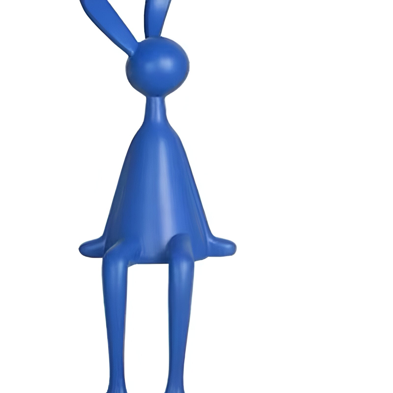 Statue décorative lapin assis en résine noir blanc bleu 18cm 50cm décoration salon | Restfield