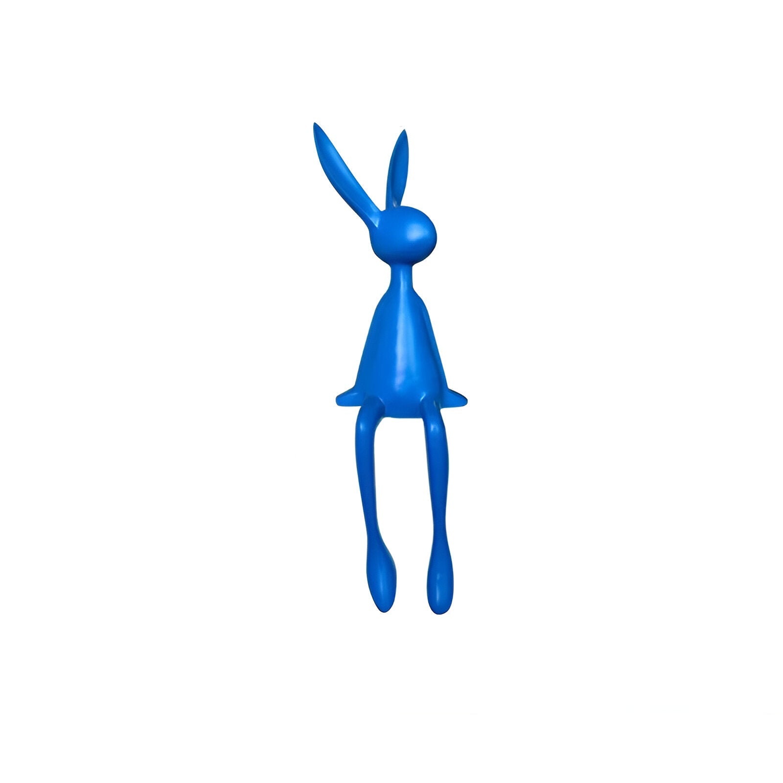 Statue décorative lapin assis en résine noir blanc bleu 18cm 50cm décoration salon | Restfield