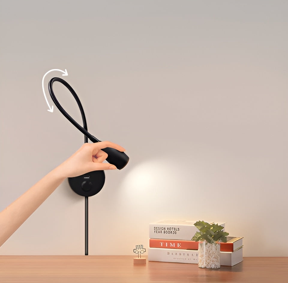 Dimmbare Wandleuchte mit flexiblem Schwanenhals – LED-Leselampe mit Touch-Bedienung | Restfield