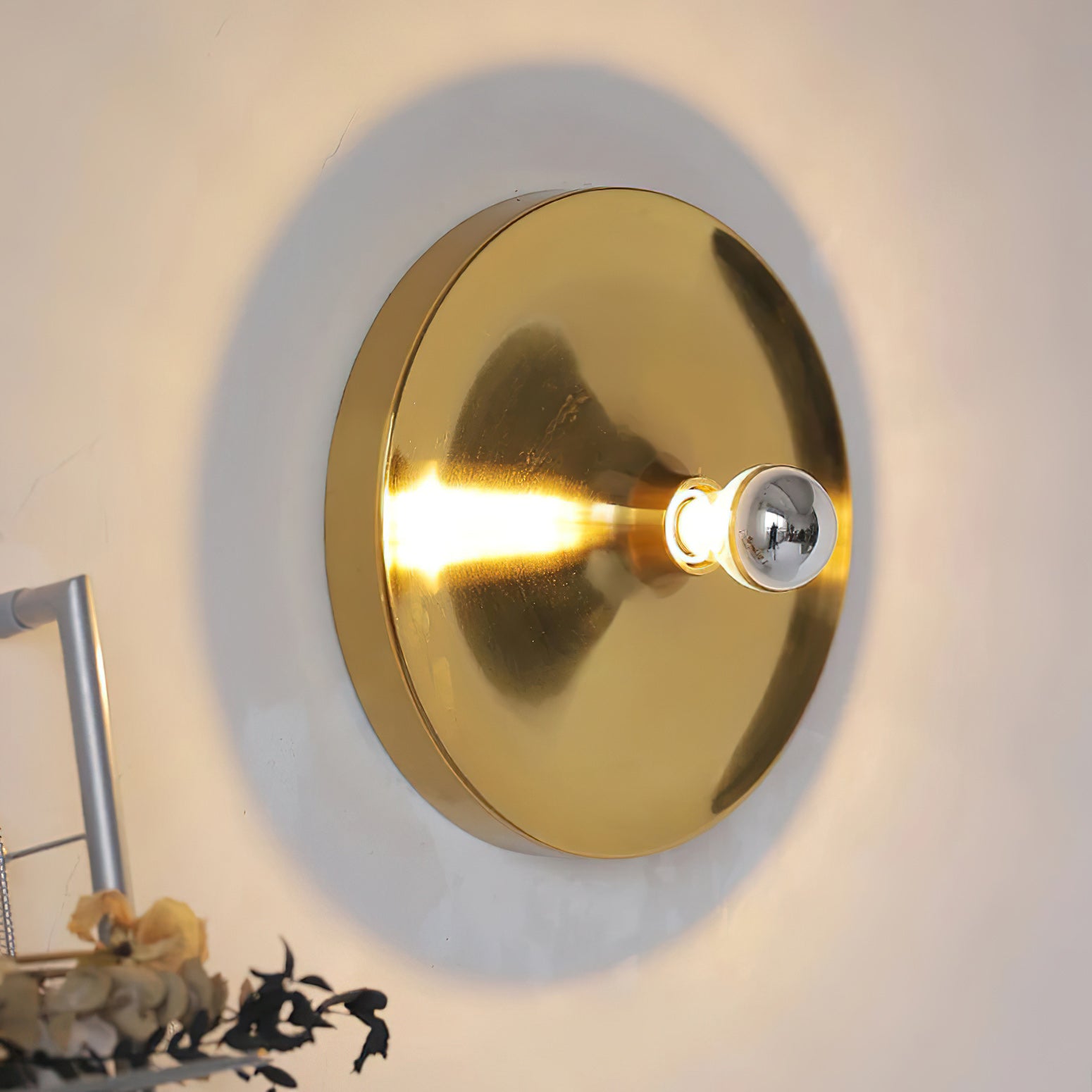 Moderne Disc Wandlamp Ijzer Wit Zwart Oranje Nikkel Messing Plafondlamp Dubbelfunctie Porches Patio Interieur Verlichting | Sansoti