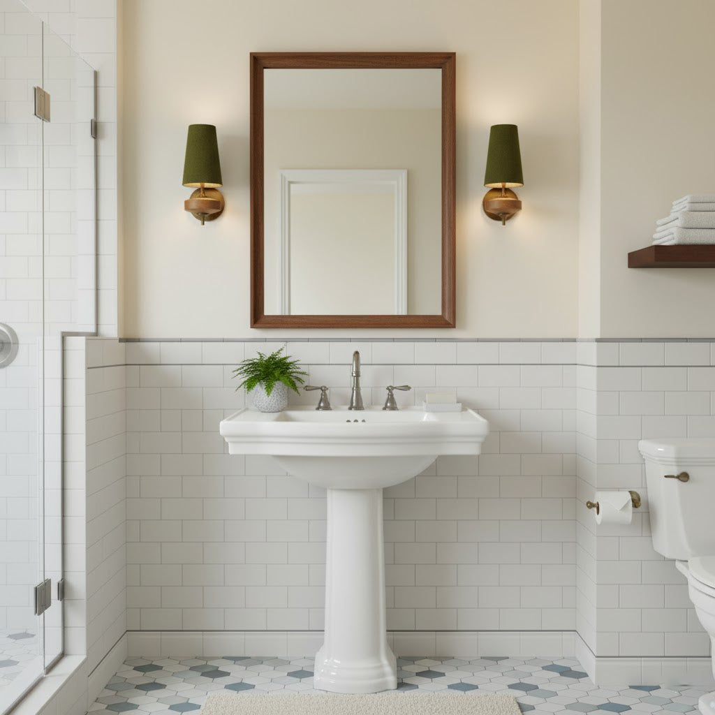 Design-Wandleuchte mit Holzdetails und Stoffschirm, inspiriert von der Nikau-Palme | Restfield