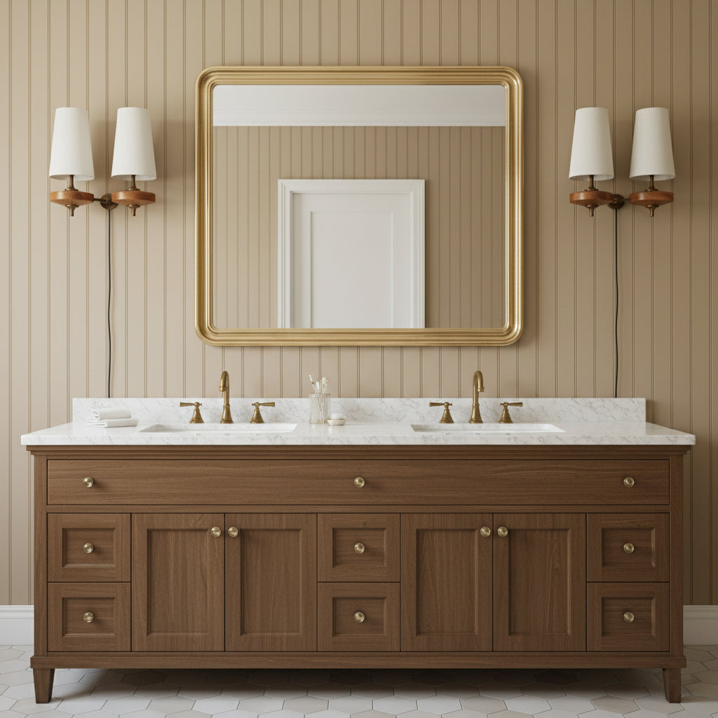 Applique Murale Design avec Prise en Bois et Laiton – Éclairage Naturel avec Abat-jour en Tissu 1 ou 2 Points Lumineux | Restfield