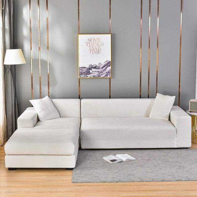 Elastic Velvet Sofa Cover Full Protection for Sofa Frame Universal Fit Soft Stylish Living Room | Sansoti