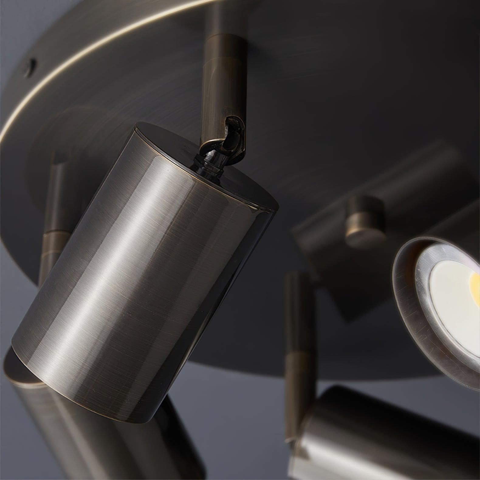 Plafondlamp Metalen Vloerlamp met Messing Afwerking Industriële Kroonluchter 3 of 5 Lichtpunten GU10 Fitting 25W per Lamp Moderne Hanglamp Koperkleur Zwart | Sansoti