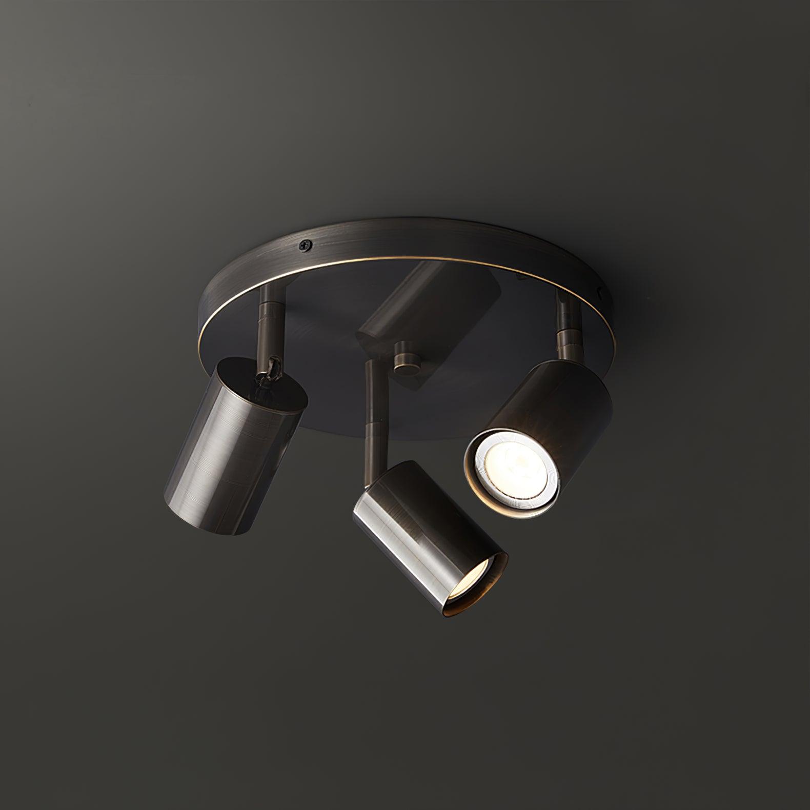 Plafondlamp Metalen Vloerlamp met Messing Afwerking Industriële Kroonluchter 3 of 5 Lichtpunten GU10 Fitting 25W per Lamp Moderne Hanglamp Koperkleur Zwart | Sansoti