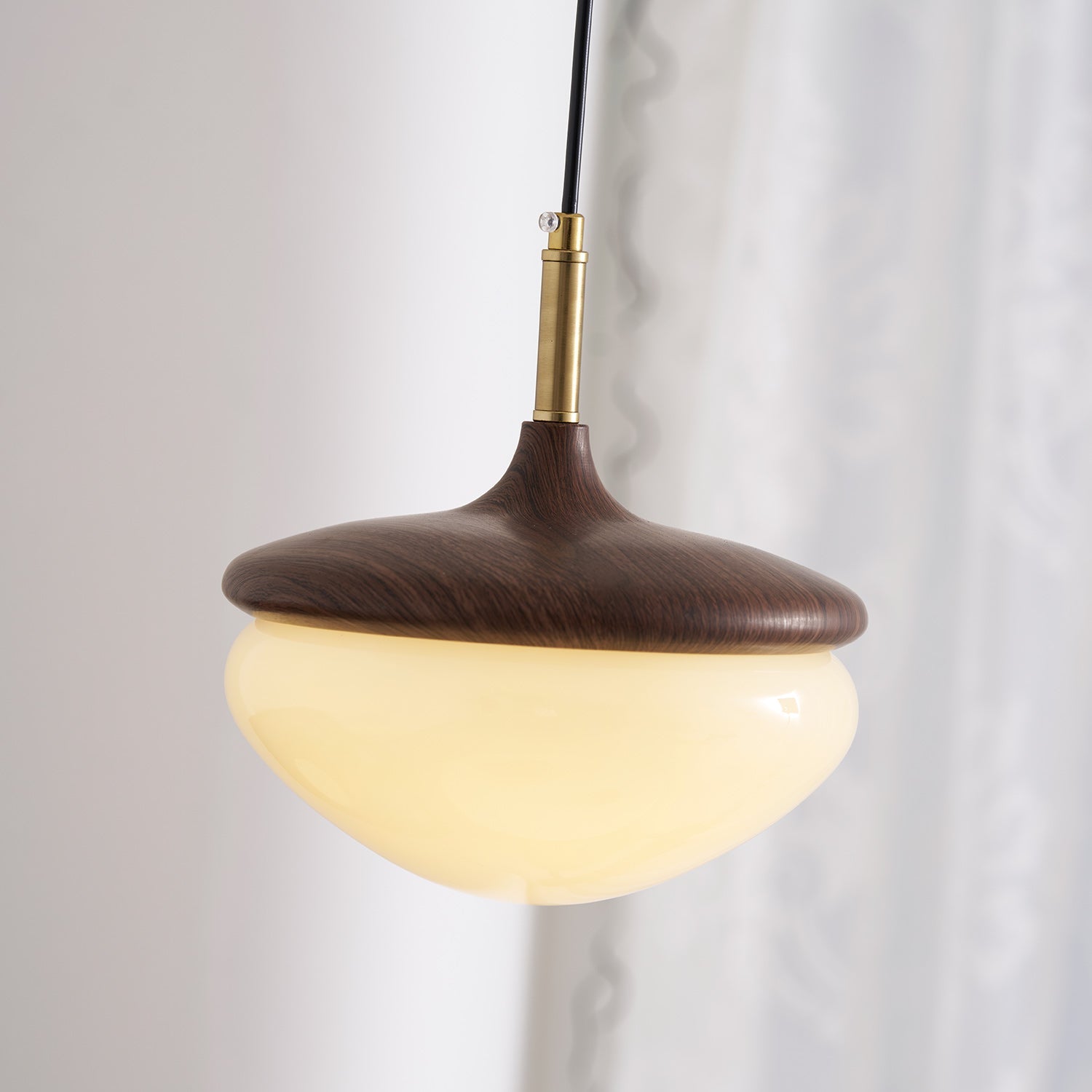 Vintage Hanglamp Metaal en Glas Beige-Goud 22 cm Scandinavische Sfeer Eetkamer Woonkamer | Sansoti