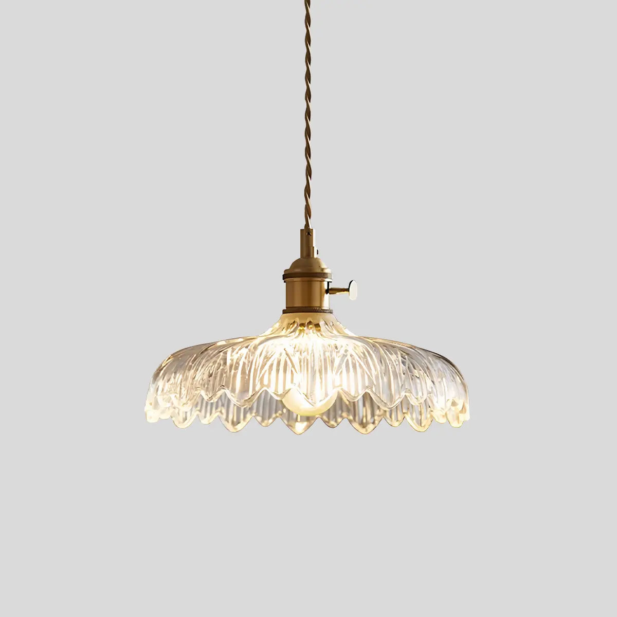 Suspension Verre Bronze Câble réglable Salon Table à manger Suspension en verre transparent Éclairage d'ambiance Vintage | Restfield