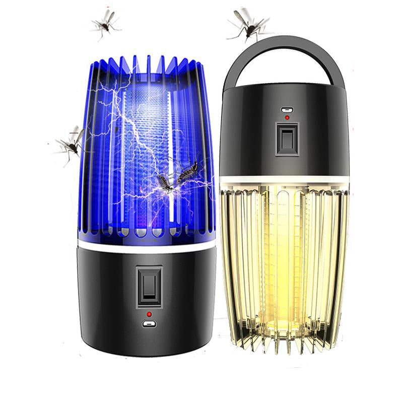 Oplaadbare Muggenval met LED Lamp 2-in-1 voor Binnen en Buiten 360 Graden Werking USB Insectenverdelger | Sansoti