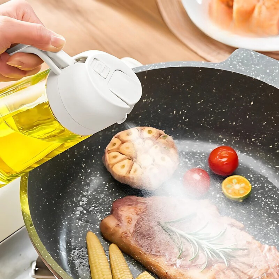 Hervulbare Olieverstuiver met Fijne Nevel voor Gezond Koken Bakken Grillen 200ml BPA-Vrij Keuken Spray | Sansoti