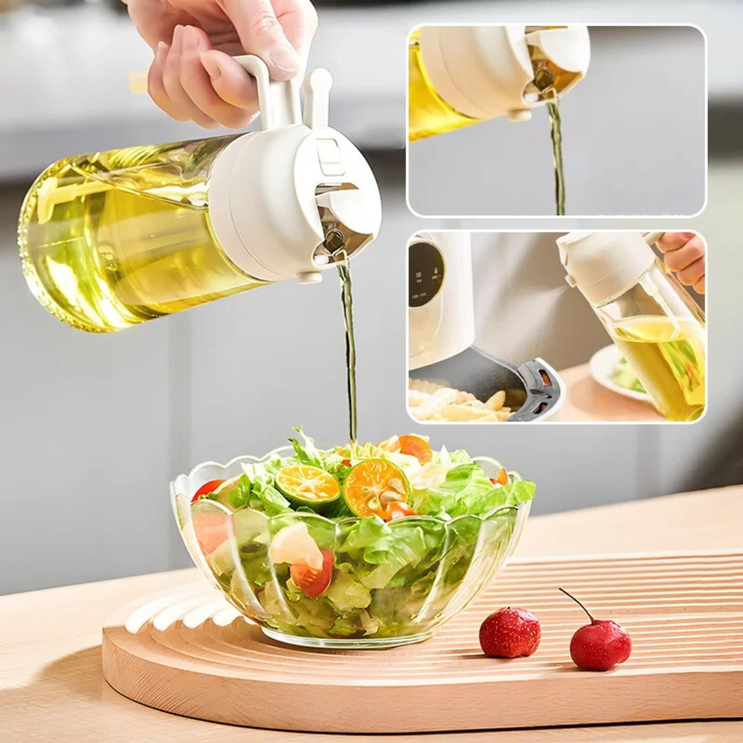 Hervulbare Olieverstuiver met Fijne Nevel voor Gezond Koken Bakken Grillen 200ml BPA-Vrij Keuken Spray | Sansoti
