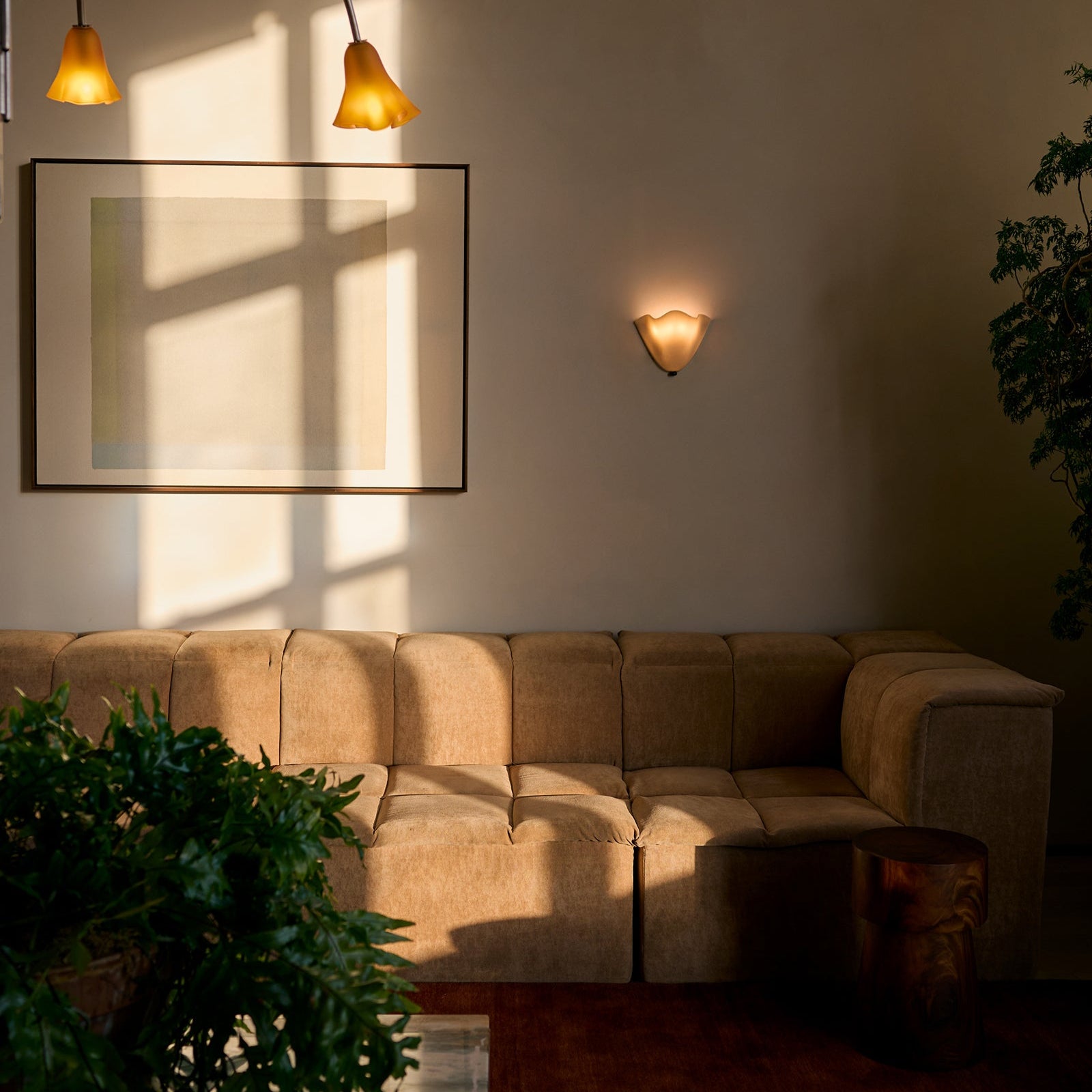 Wandlamp Glas In Lood Retro Art Deco Schelp 28cm E14 | Sansoti