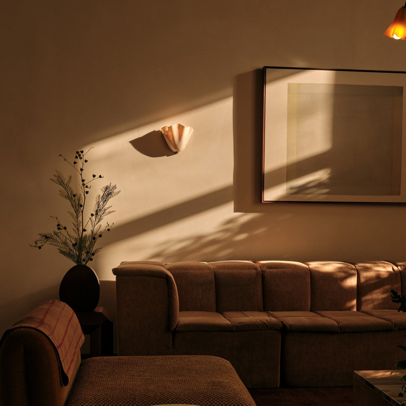 Wandlamp Glas In Lood Retro Art Deco Schelp 28cm E14 | Sansoti
