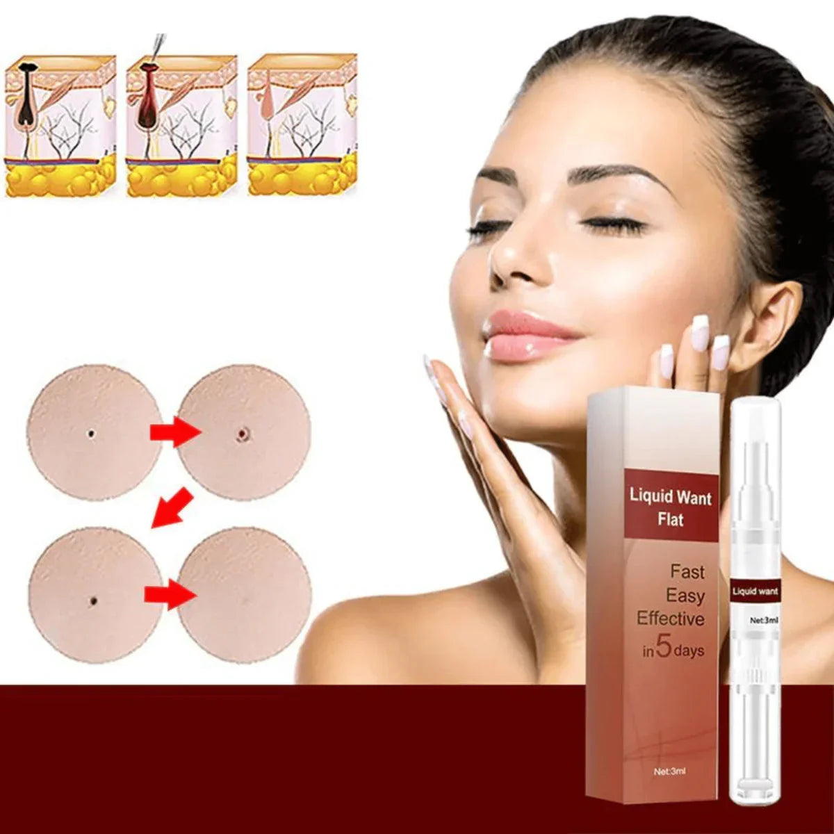 Nourishing skin serum, 3ml, tea extract, for face and body, fast-absorbing, for all skin types, moisturizing skincare | Sansoti