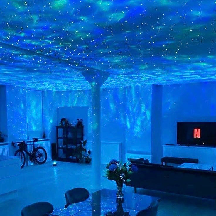 Sternenprojektor mit Bluetooth-Sound und App-Steuerung, Galaxy-Nachtlampe, LED-Stimmungsbeleuchtung, Schlafzimmer | Sansoti