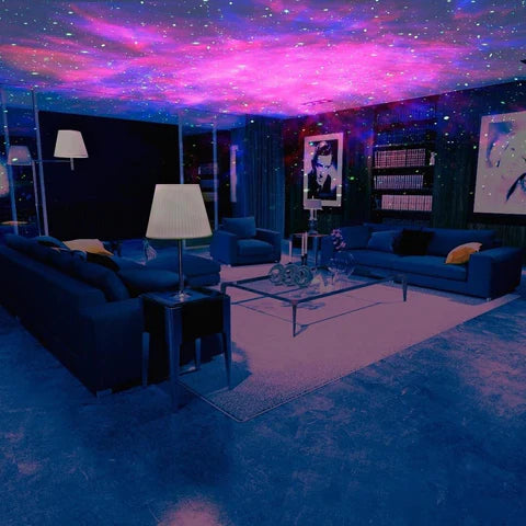 Sterrenprojector met Bluetooth Speakers en 21 Kleuren — Sferische Lichtprojector met Afstandsbediening voor Slaapkamer en Woonkamer | Sansoti