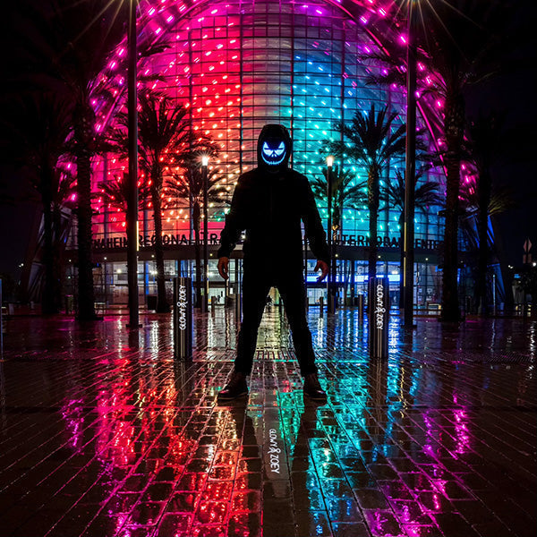 Interactive LED mask with app control, gesture recognition, and light effects for parties, events, and Carnival | Sansoti