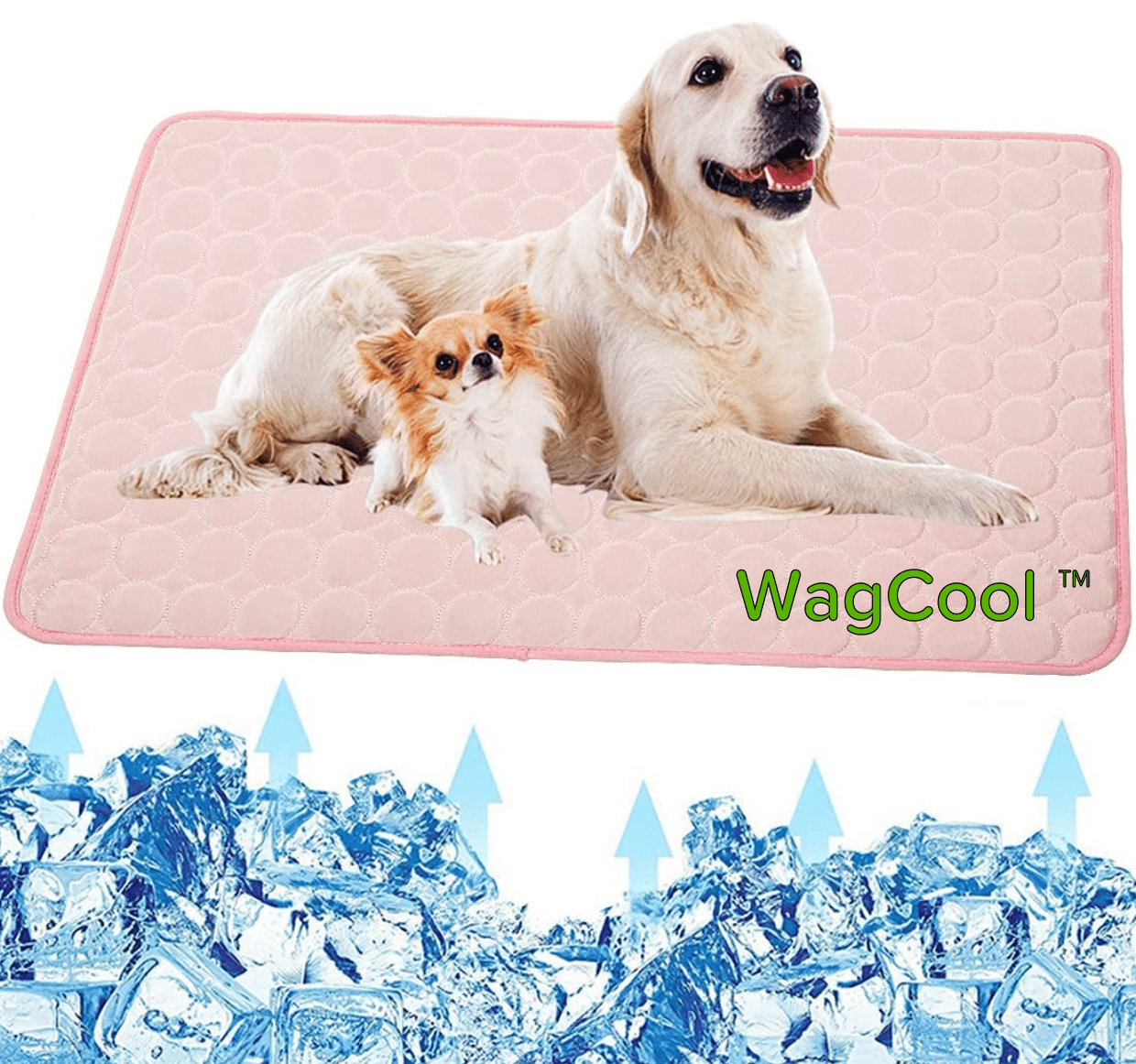 Tapis rafraîchissant pour animaux, refroidissement activé par pression, face glacée, chiens et chats, intérieur et extérieur, confort estival | Sansoti