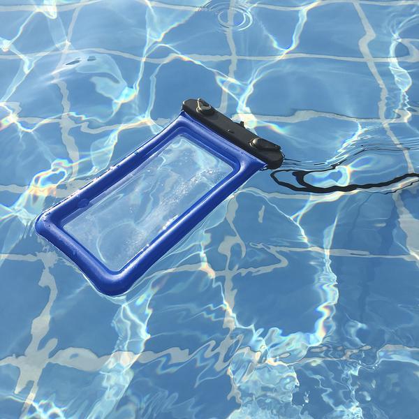 Waterdichte Drijvende Smartphonehoes – Touwtje – Universeel – Bescherming tot 30m Diepte – Zwemmen Snorkelen Strand – Geel Roze Oranje Blauw Groen | Sansoti