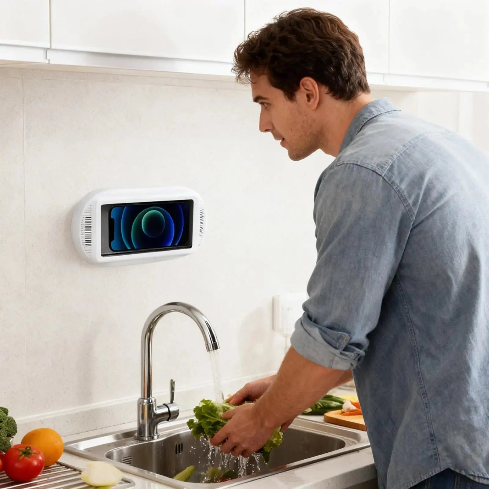 Waterdichte Telefoonhouder voor Douche met Verstelbare Rotatie en Wandmontage | Sansoti