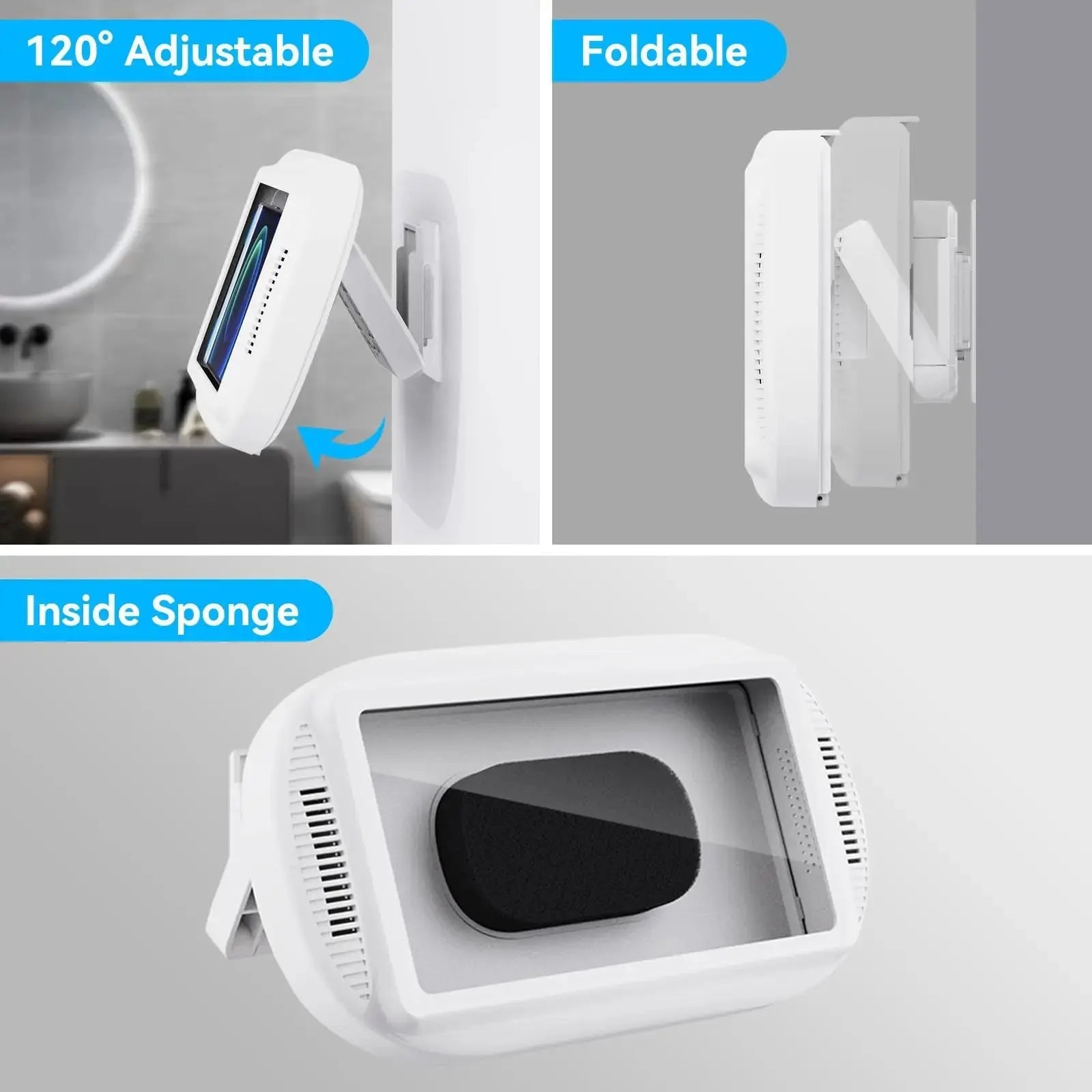Waterdichte Telefoonhouder voor Douche met Verstelbare Rotatie en Wandmontage | Sansoti