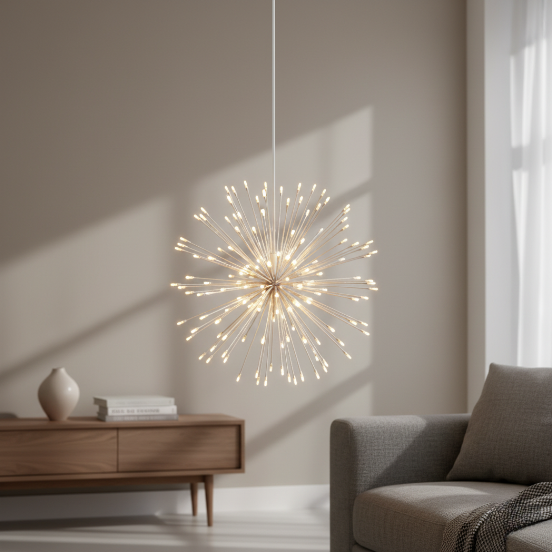 Zonne-energie Hanglamp Vuurwerkeffect Multicolor LED Tuin Terras Decoratieve Sfeerverlichting Buiten | Sansoti