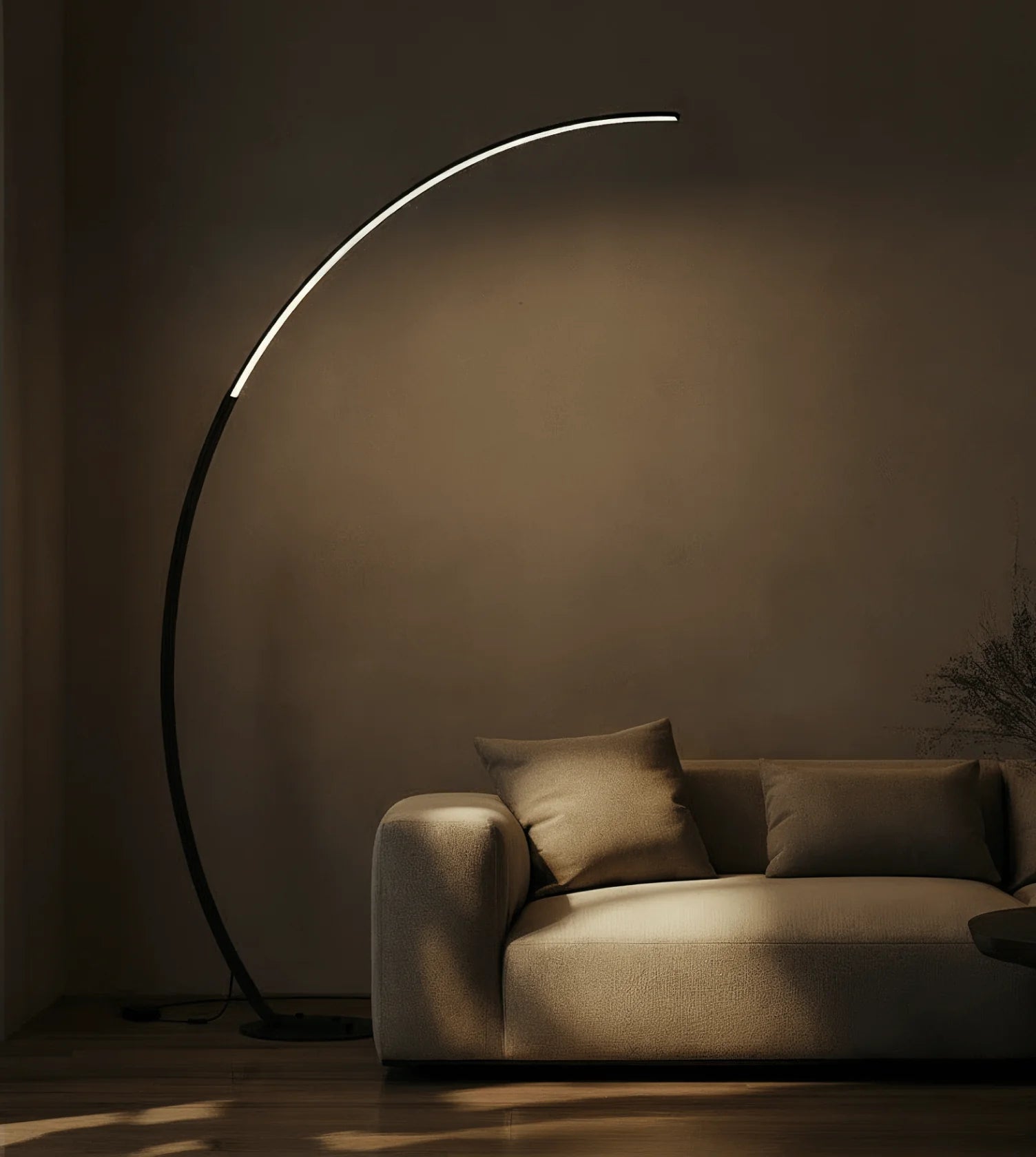 LED Stehleuchte Bogenlampe Schwarz Weiß Dimmbar 170cm Modernes Design | Restfield