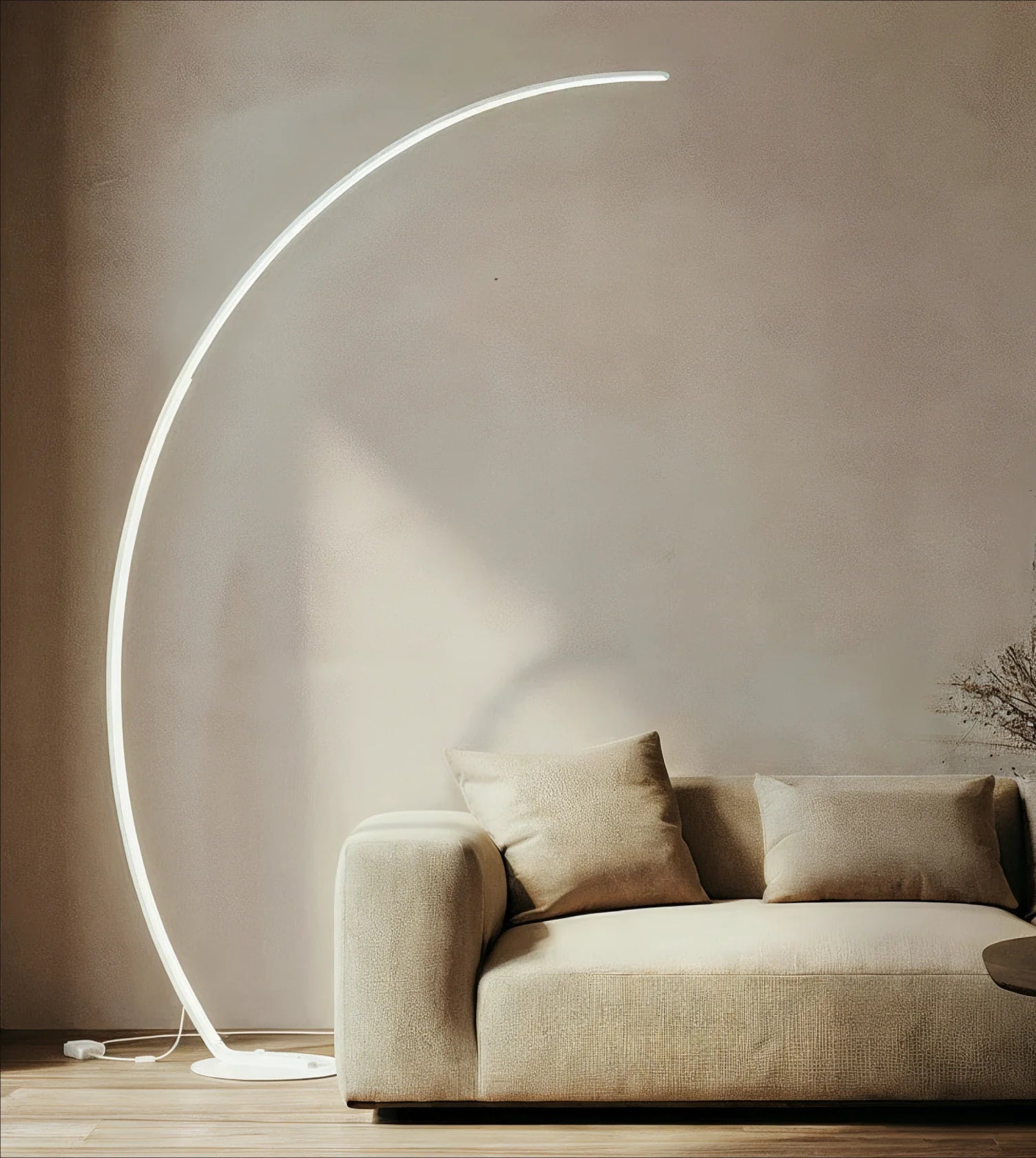 LED Stehleuchte Bogenlampe Schwarz Weiß Dimmbar 170cm Modernes Design | Restfield
