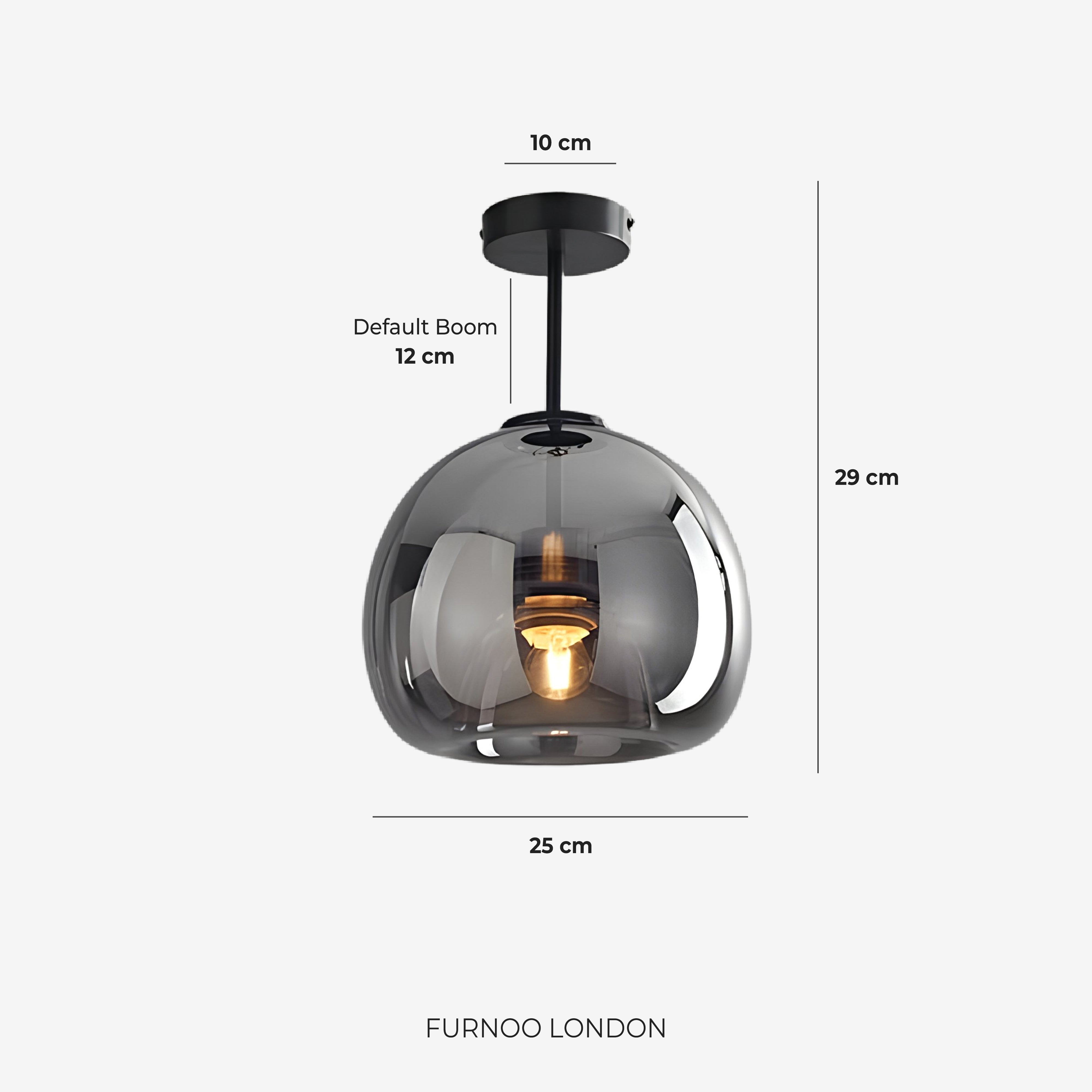 Thyra Hanglamp – Getint Glas Sculpturale Verlichting Warm Diffuus Licht Amber Rookgrijs – Type A 25cm Type B 29cm | Sansoti