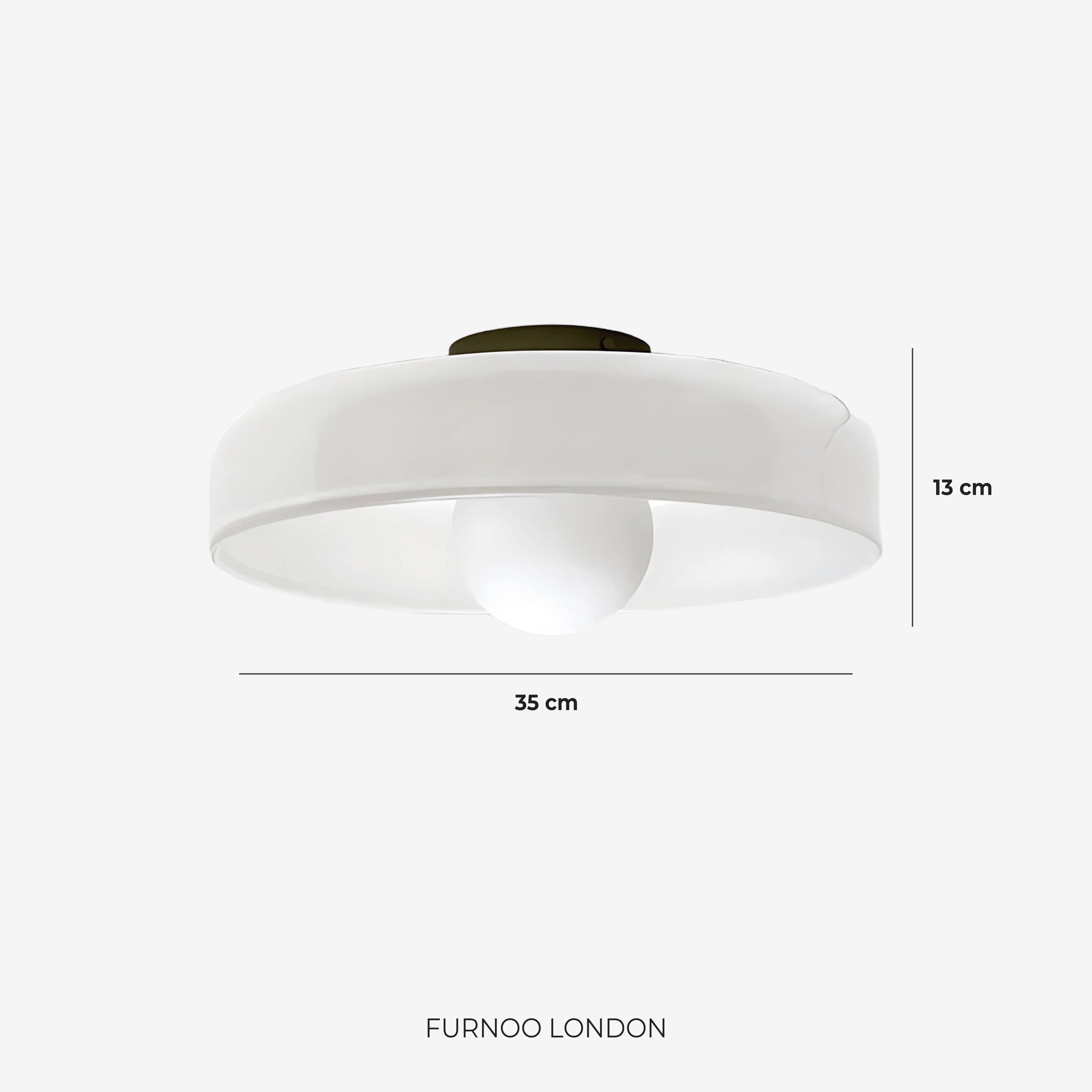 Minimalistische Glazen Wand- en Plafondlamp — Moderne Verlichting voor Gang & Slaapkamer — Dimbaar LED — Ø25 / Ø35 cm | Sansoti
