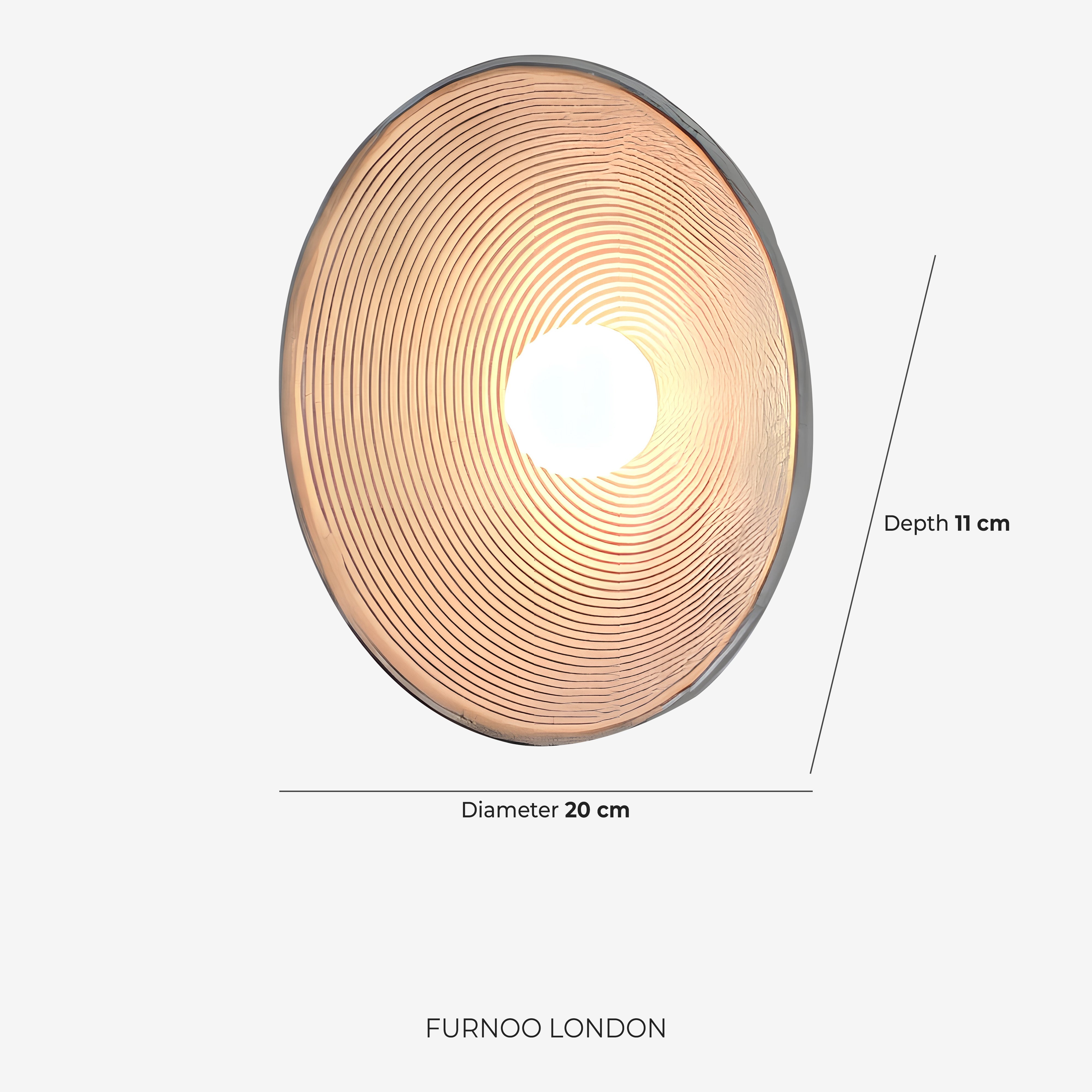Moderne Scandinavische Wandlamp met Houtlook en Zacht Licht – Klein 20 cm of Groot 27 cm – Warm Wit Koel Wit of Dimbaar | Sansoti