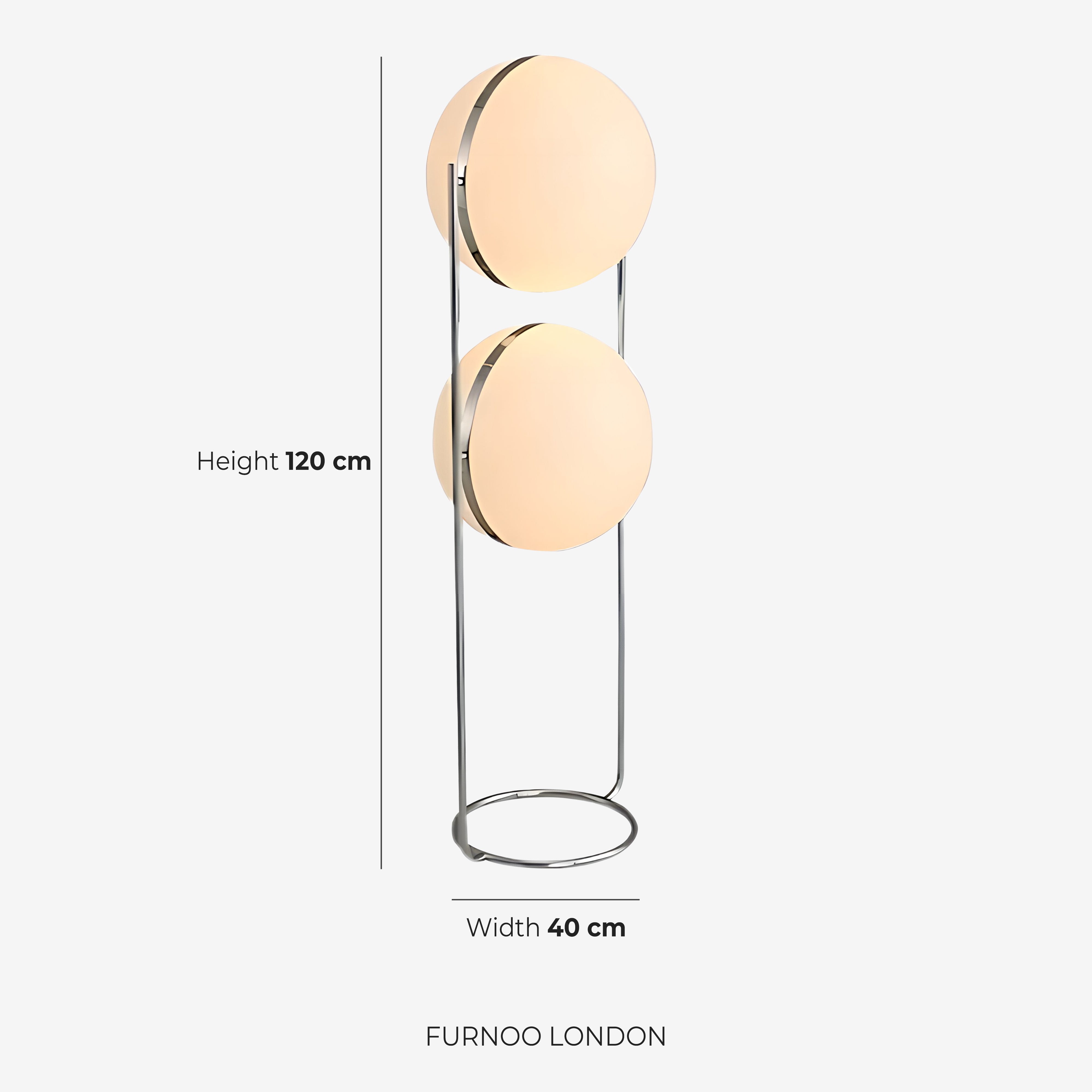 Moderne Vloerlamp met Chroomafwerking en Acrylbollen – Sfeervolle Verlichting voor Woonkamer en Slaapkamer | Sansoti