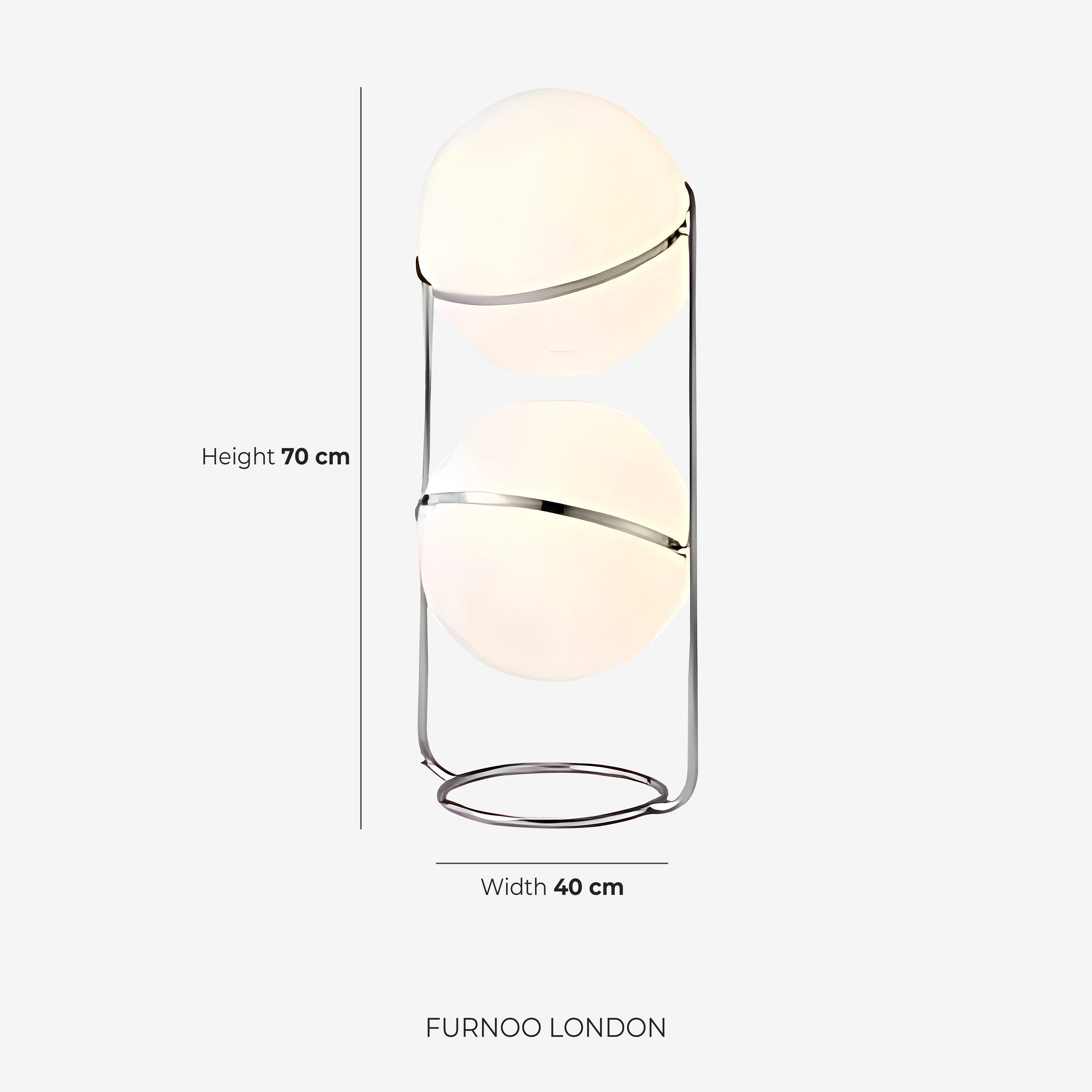 Moderne Vloerlamp met Chroomafwerking en Acrylbollen – Sfeervolle Verlichting voor Woonkamer en Slaapkamer | Sansoti