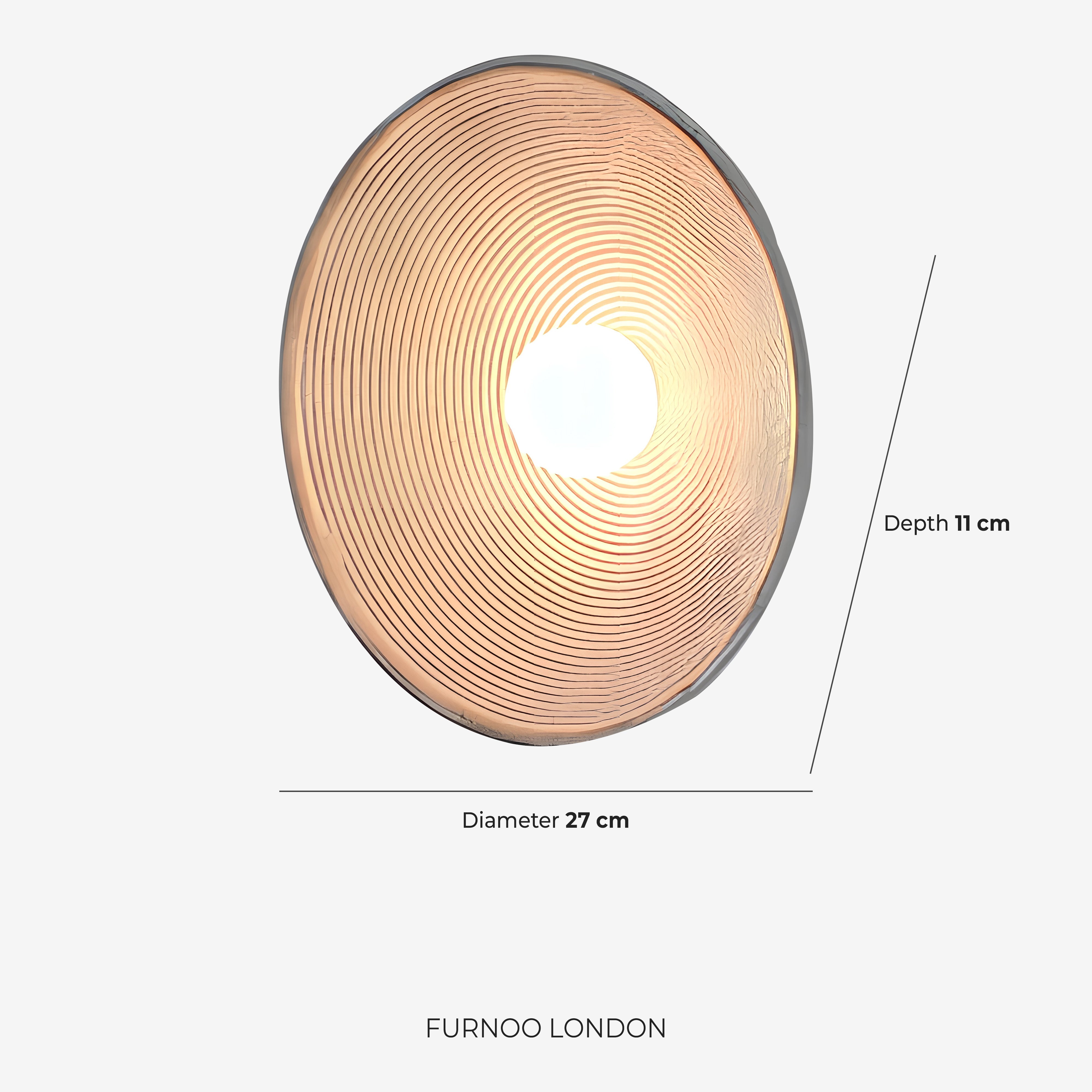 Moderne Scandinavische Wandlamp met Houtlook en Zacht Licht – Klein 20 cm of Groot 27 cm – Warm Wit Koel Wit of Dimbaar | Sansoti