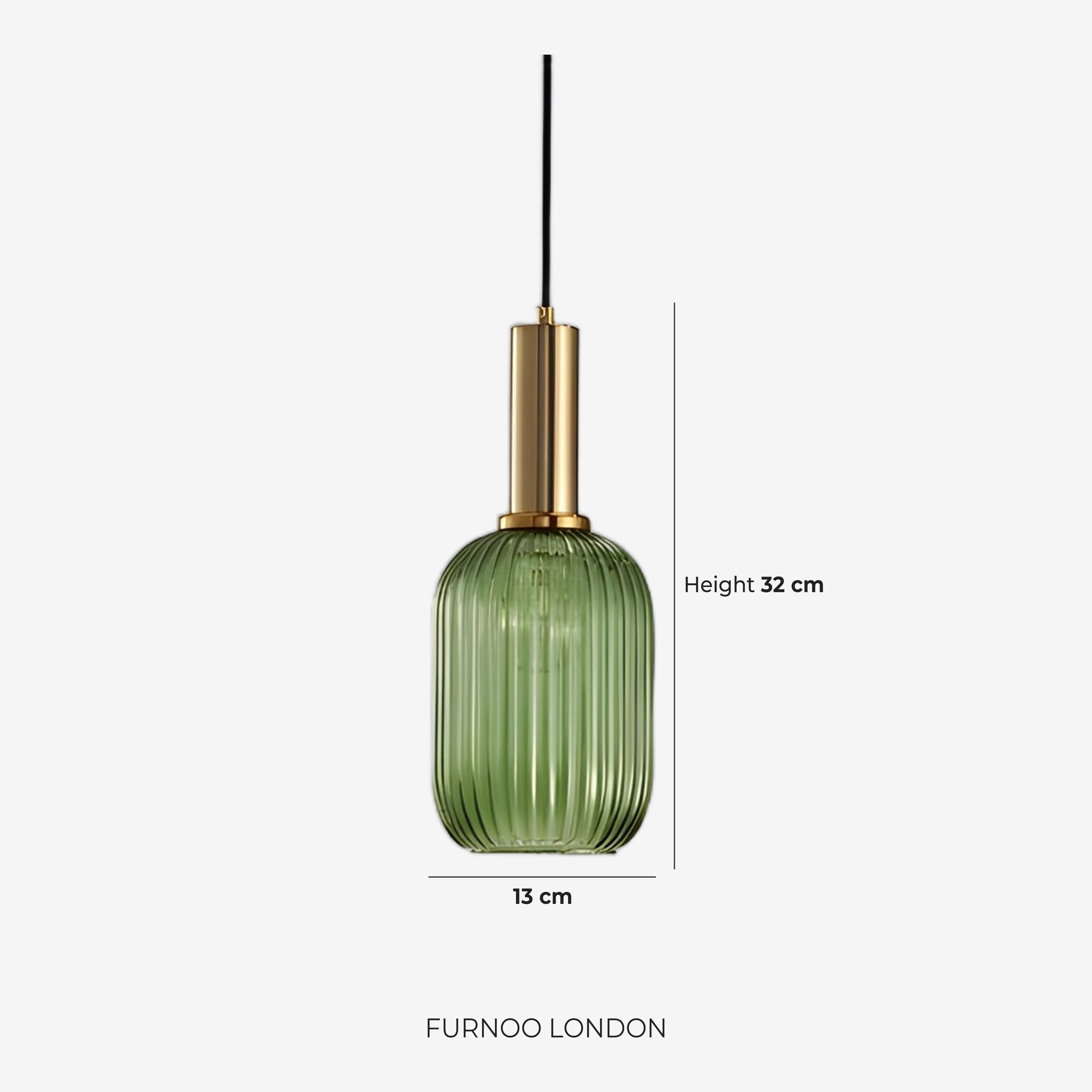 CLYDE Moderne Hanglamp met Gekleurde Glazen Kap – Scandinavisch Design voor Woonkamer & Eetkamer – E27 Fitting | Sansoti